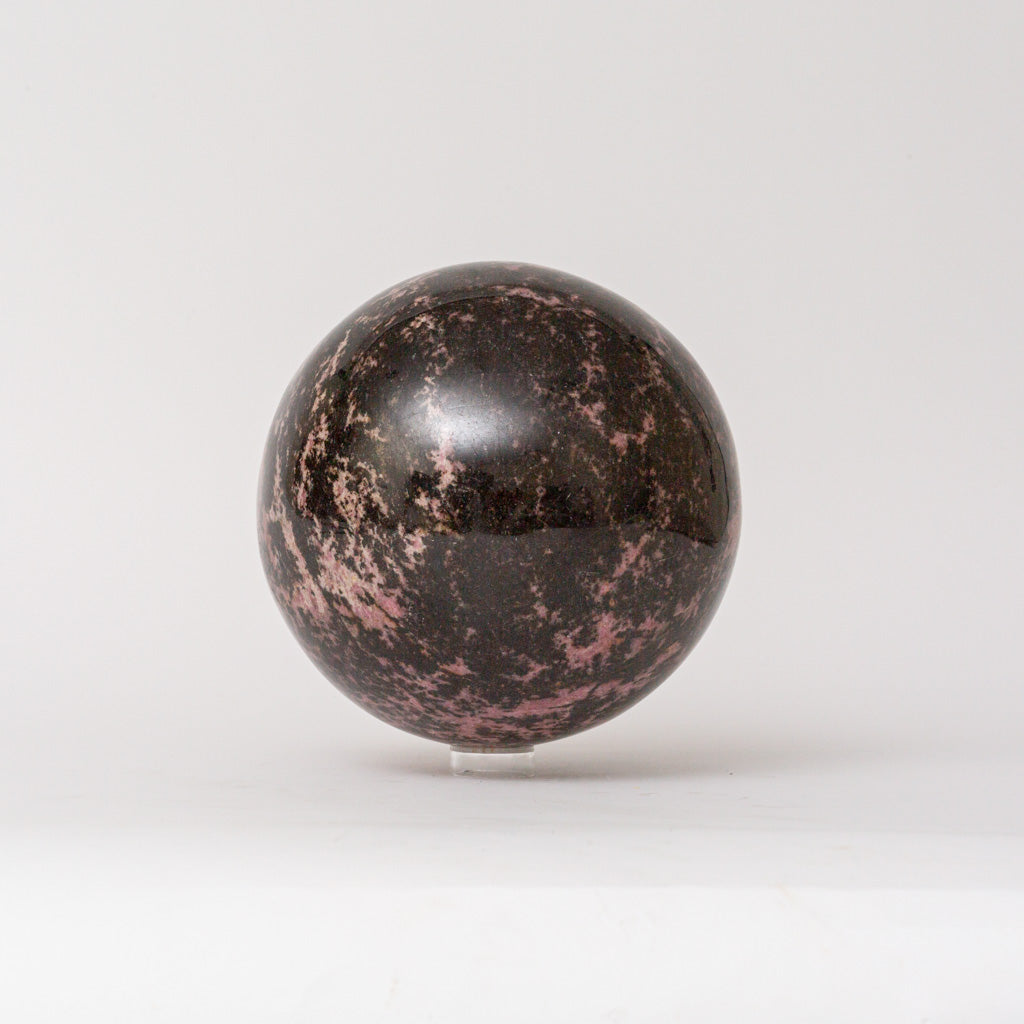 Polished Imperial Rhodonite Sphere from Madagascar (23.5 lbs)