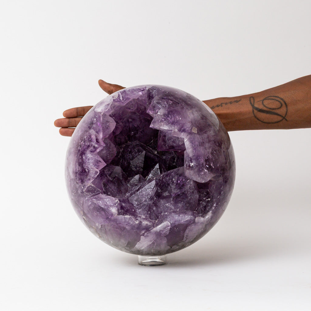Genuine Massive Amethyst Geode Sphere from Brazil (44.5 lbs)