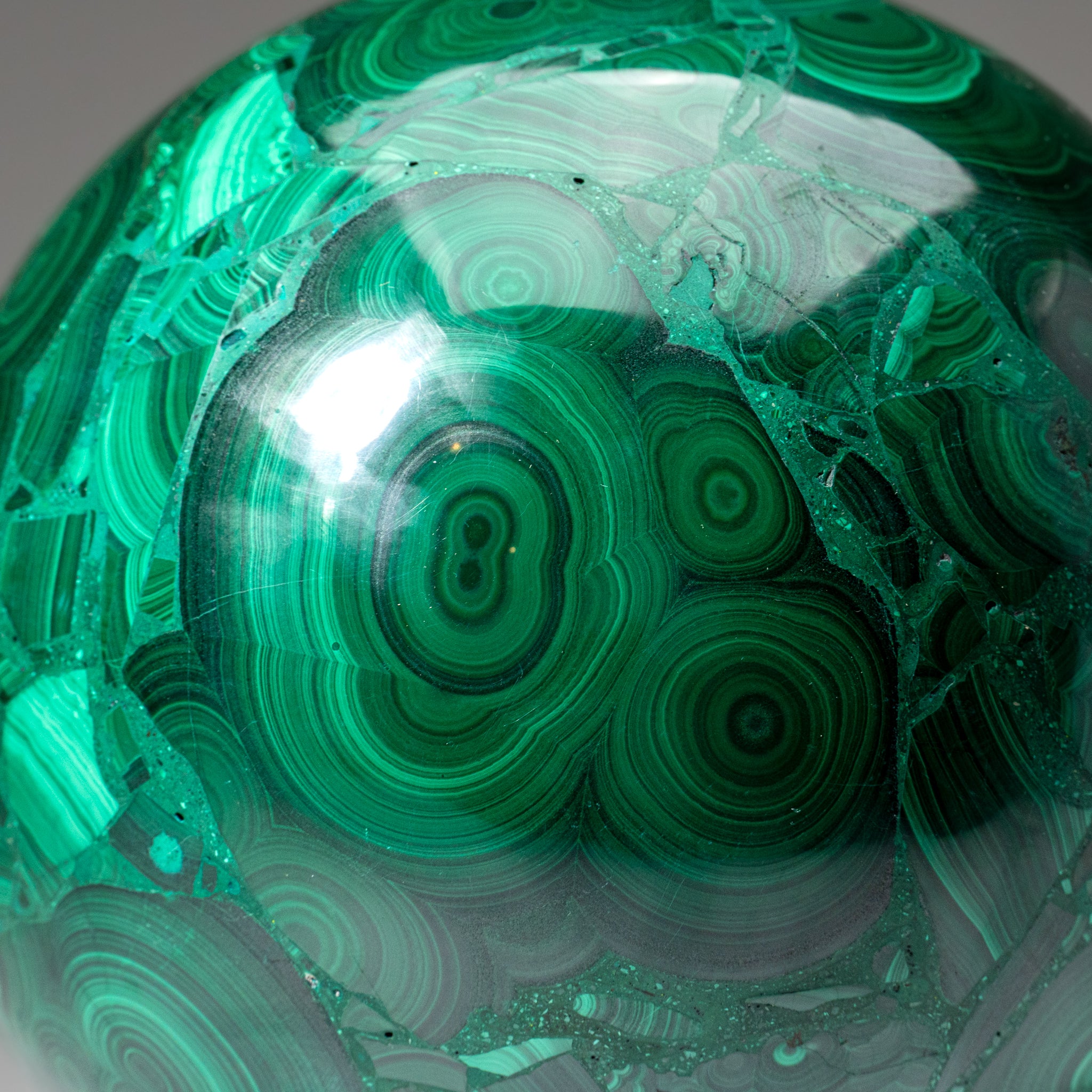 Genuine Polished Large Malachite Sphere (16.5 lbs)