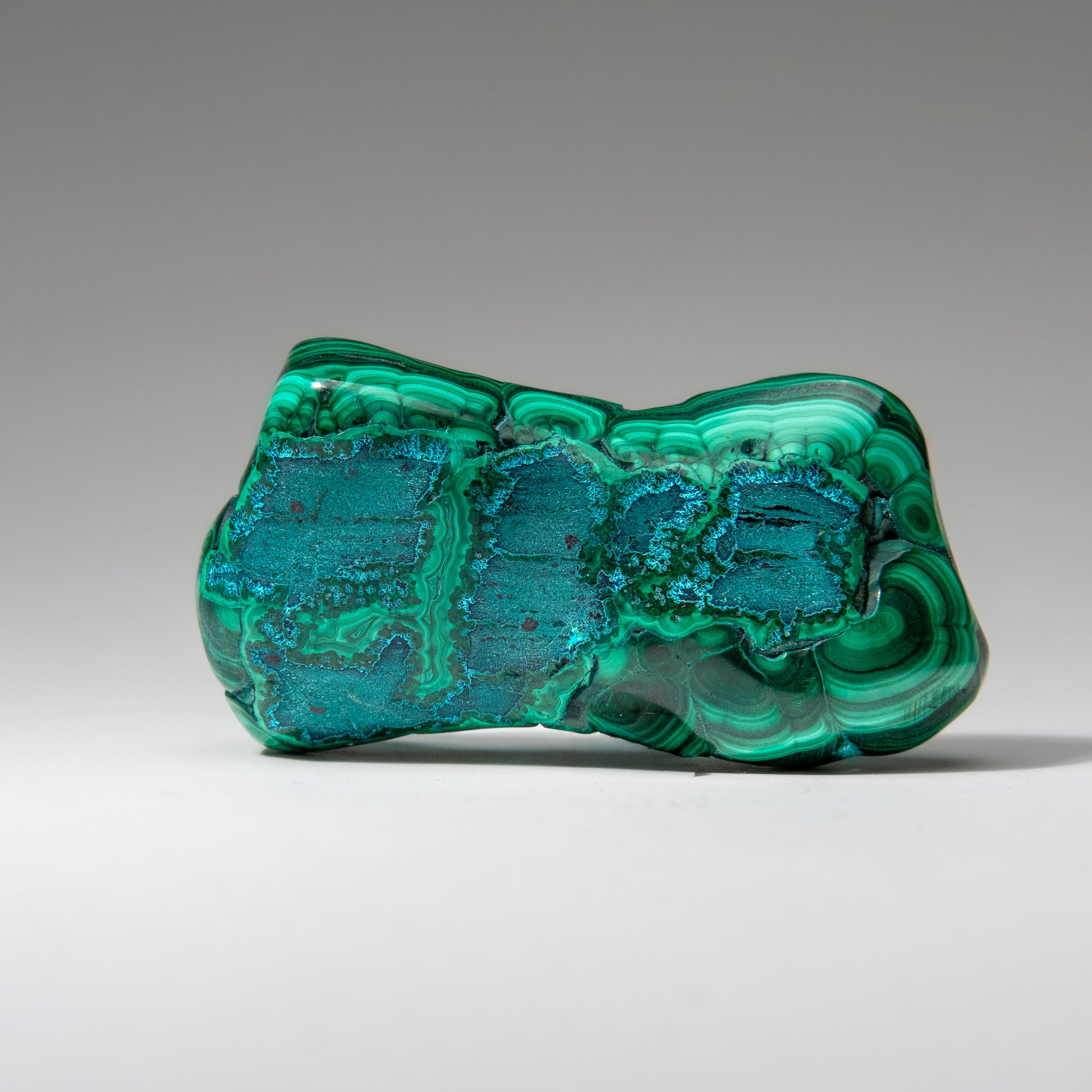 Chrysocolla with Malachite Polished Stone from Democratic Republic of the Congo