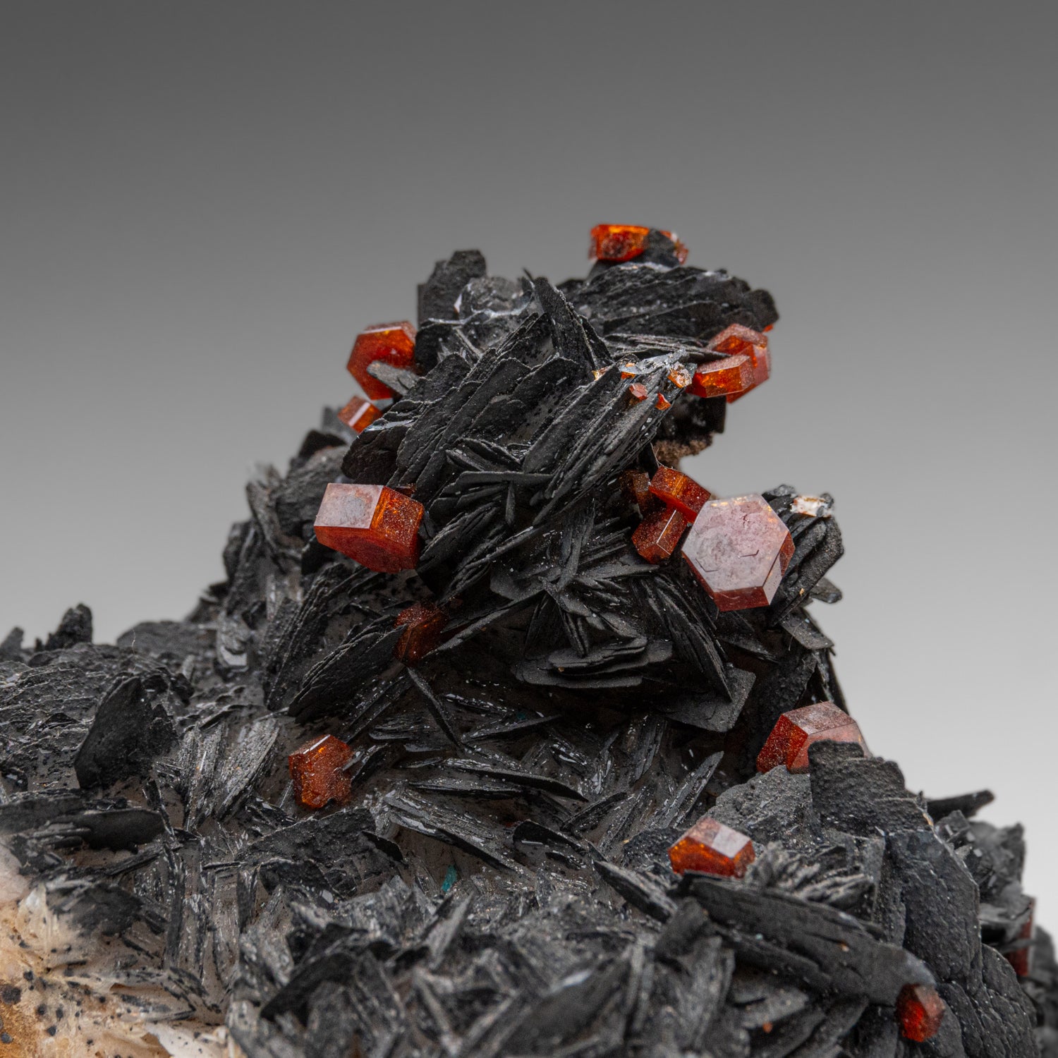 Vanadinite Crystals on Matrix from Mibladen, Atlas Mountains, Khénifra Province, Morocco