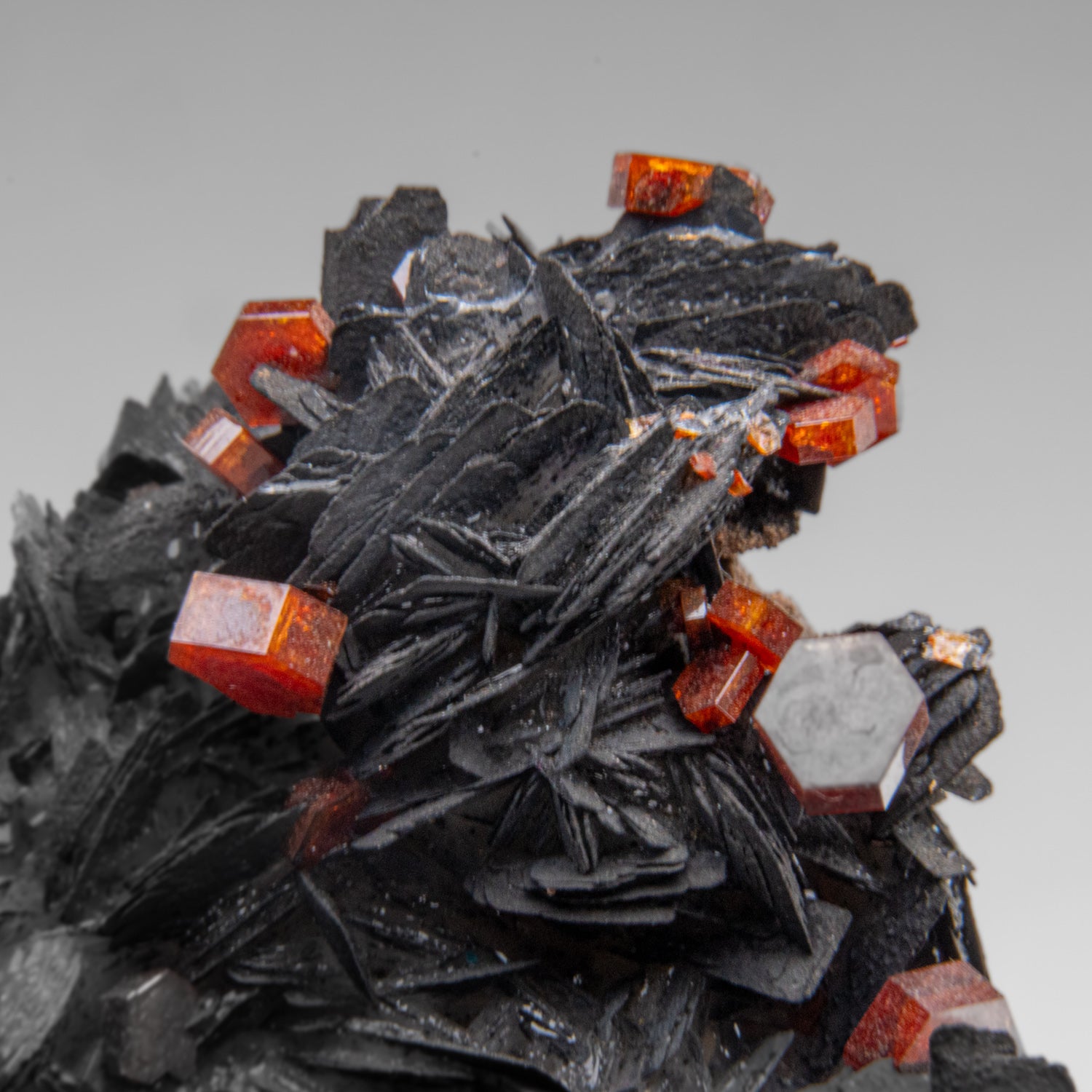 Vanadinite Crystals on Matrix from Mibladen, Atlas Mountains, Khénifra Province, Morocco