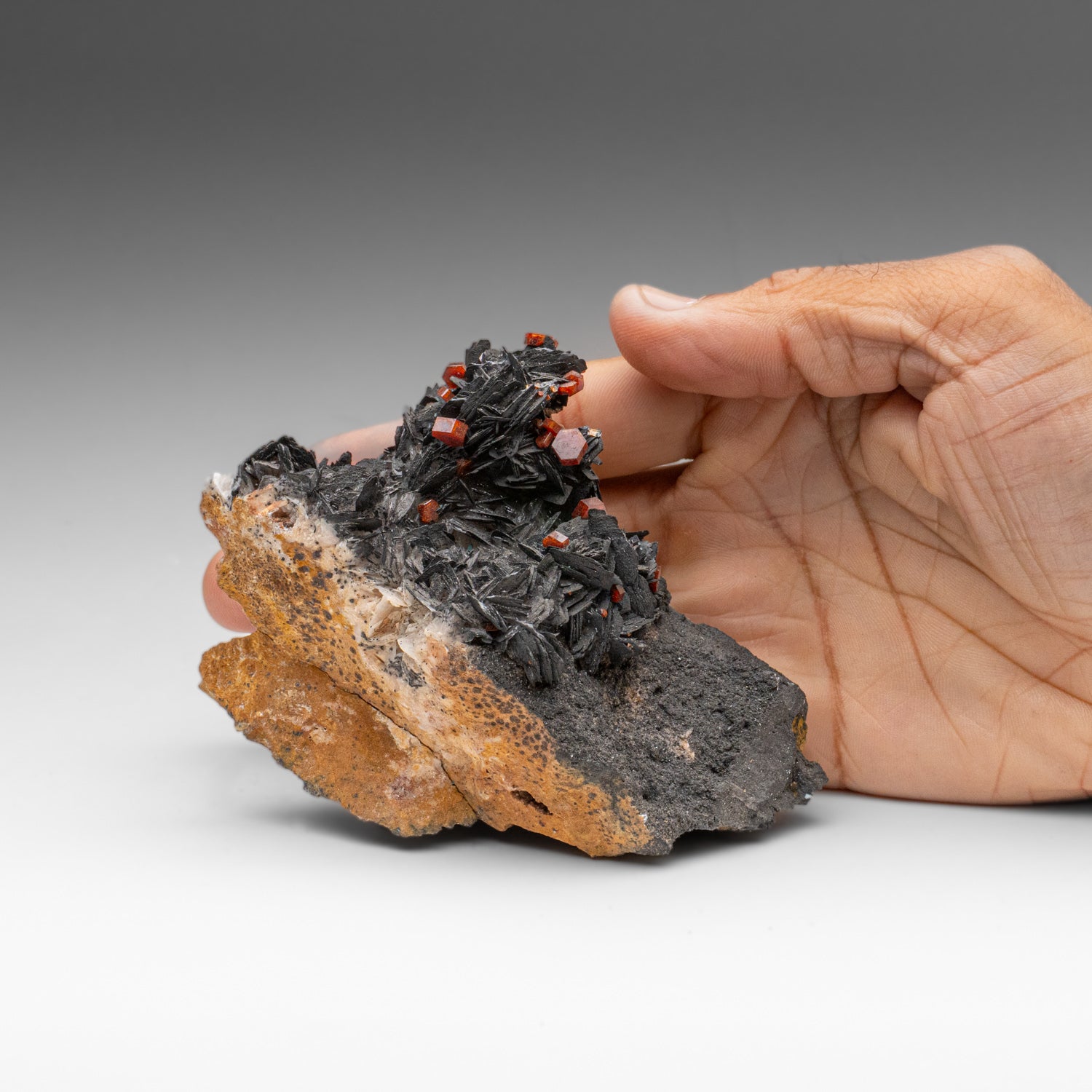 Vanadinite Crystals on Matrix from Mibladen, Atlas Mountains, Khénifra Province, Morocco