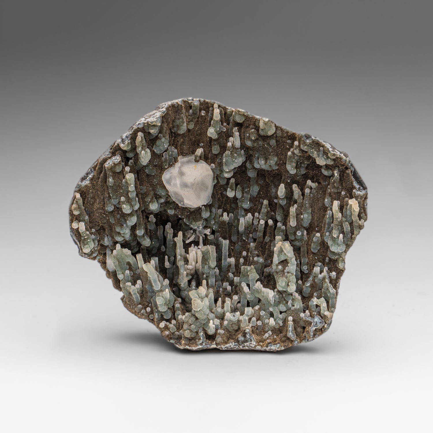 Calcite on Druzy Chalcedony From Nasik District, Maharashtra, India