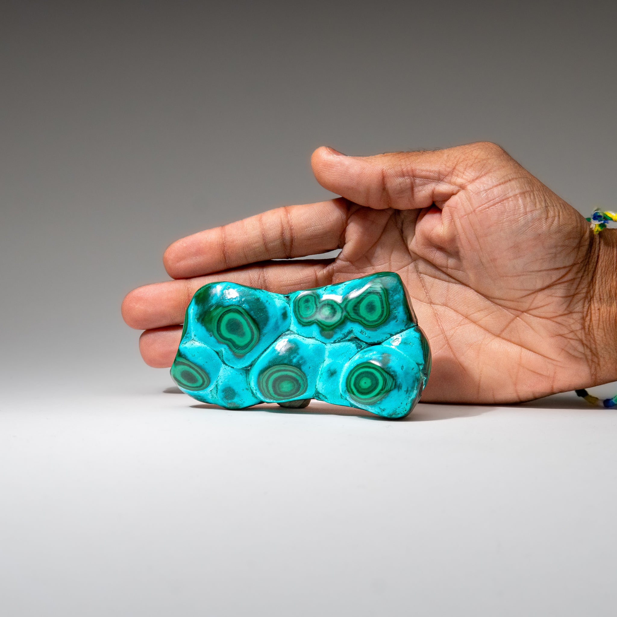 Chrysocolla with Malachite Polished Stone from Democratic Republic of the Congo