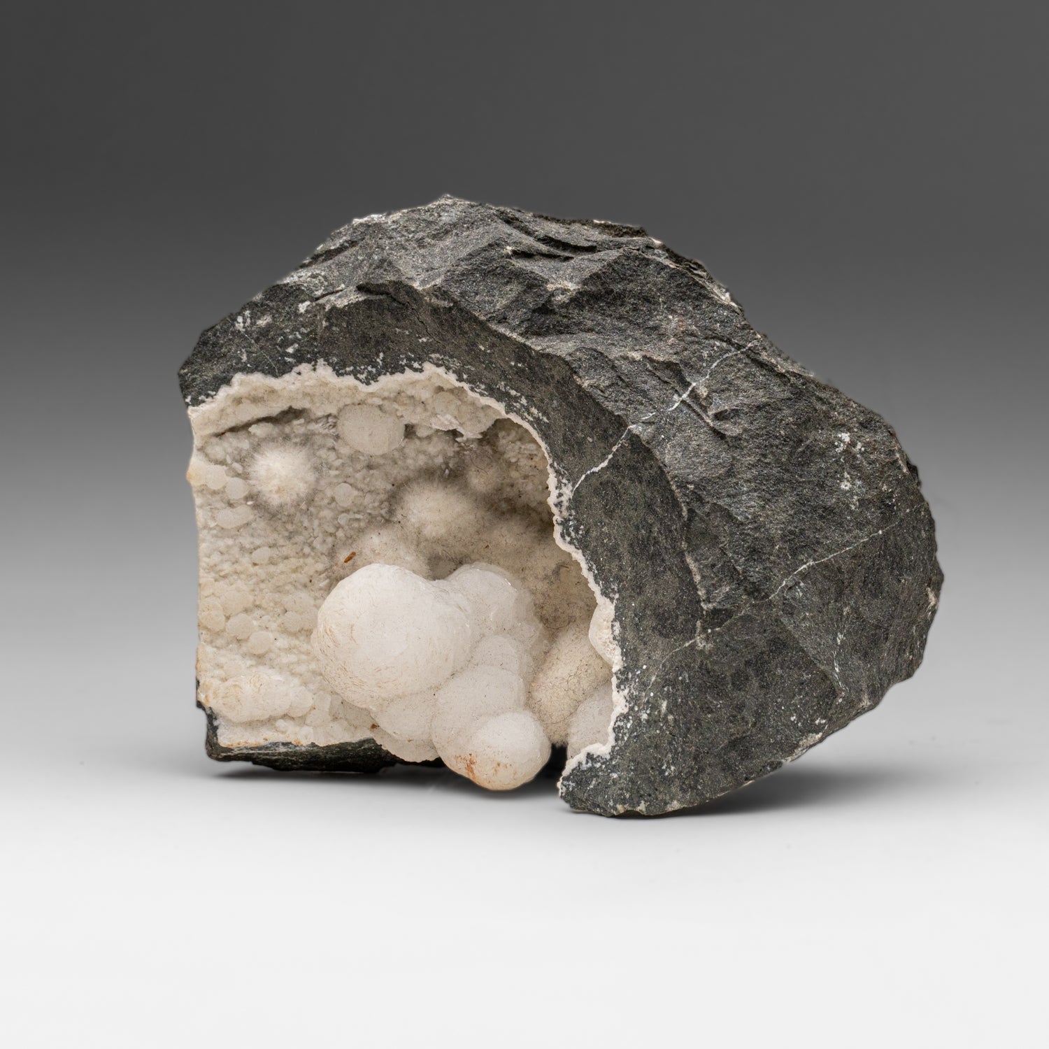Okenite with Gyrolite Geode from Kandivali Quarry, Mumbai, Maharashtra, India