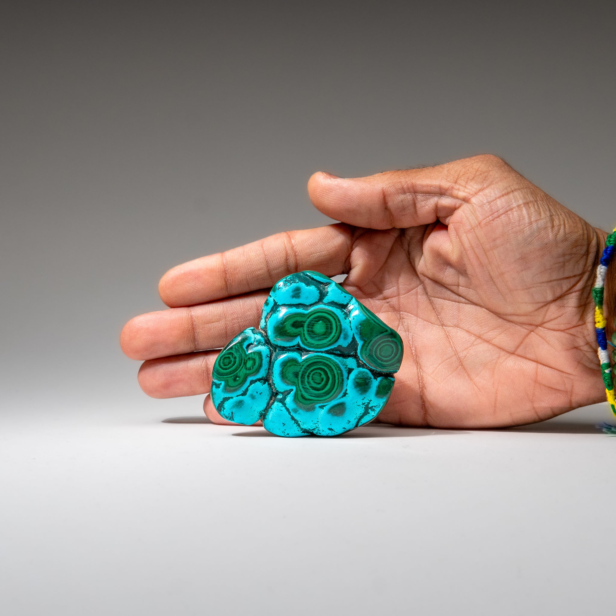 Chrysocolla with Malachite Polished Stone from Democratic Republic of the Congo
