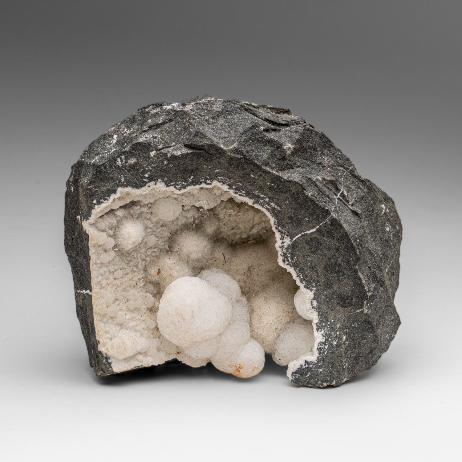 Okenite with Gyrolite Geode from Kandivali Quarry, Mumbai, Maharashtra, India