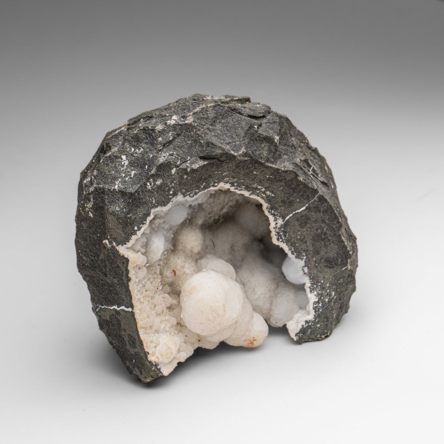 Okenite with Gyrolite Geode from Kandivali Quarry, Mumbai, Maharashtra, India