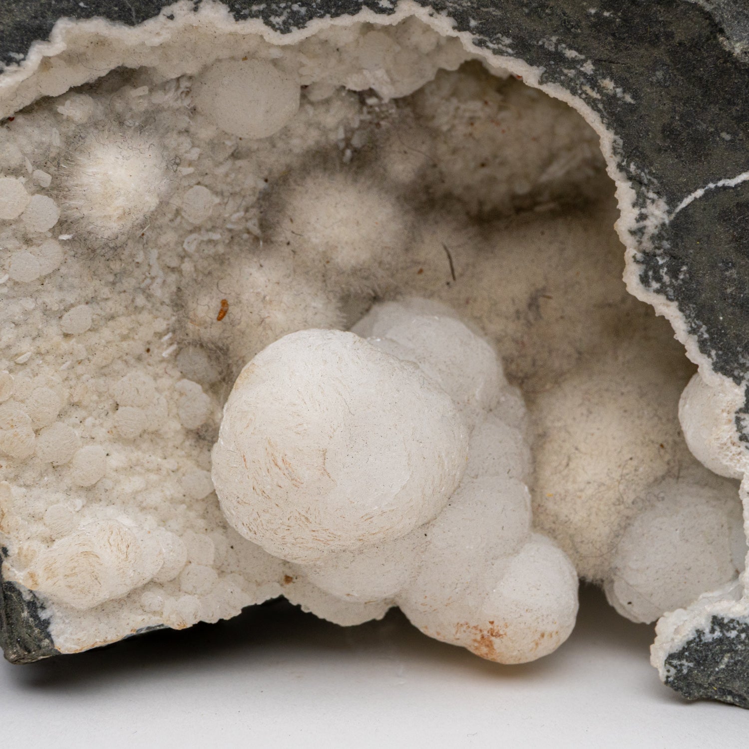 Okenite with Gyrolite Geode from Kandivali Quarry, Mumbai, Maharashtra, India