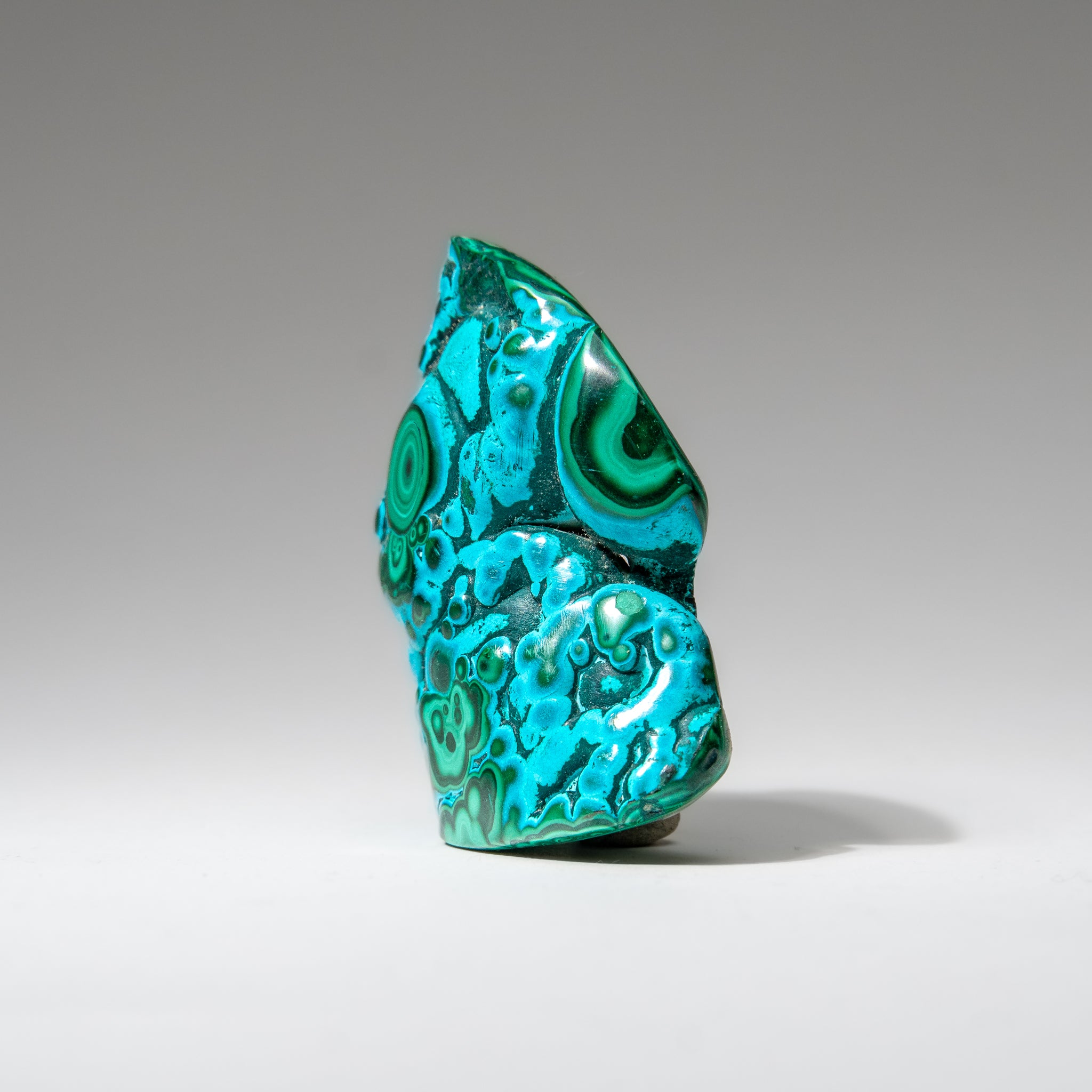 Malachite with Chrysocolla Polished Stone from Democratic Republic of the Congo