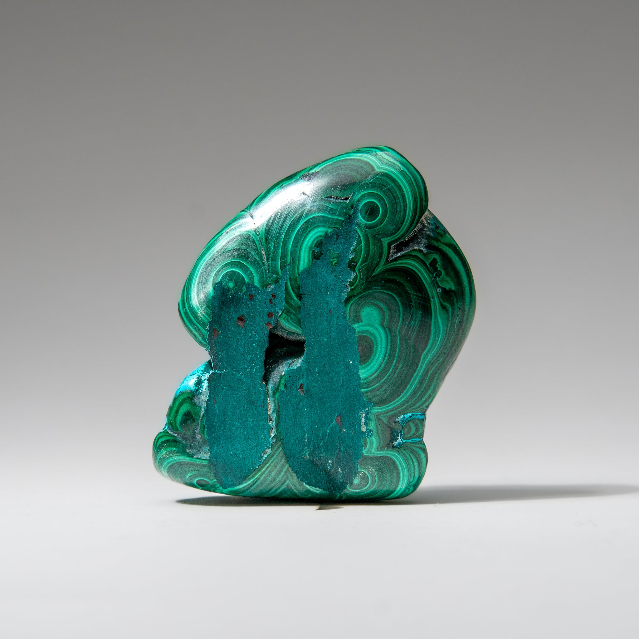 Malachite with Chrysocolla Polished Stone from Democratic Republic of the Congo
