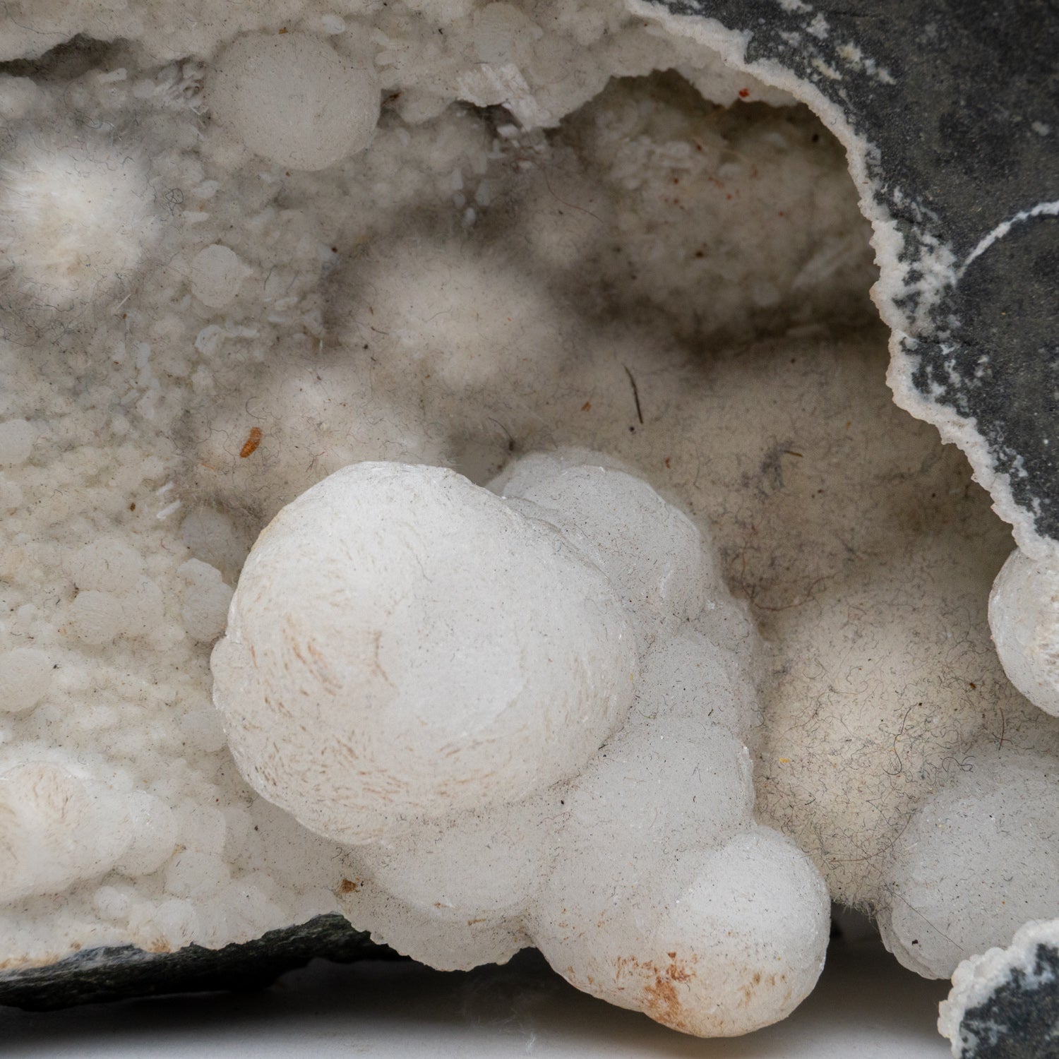 Okenite with Gyrolite Geode from Kandivali Quarry, Mumbai, Maharashtra, India