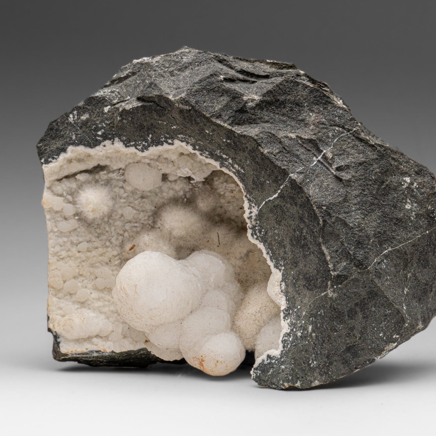 Okenite with Gyrolite Geode from Kandivali Quarry, Mumbai, Maharashtra, India