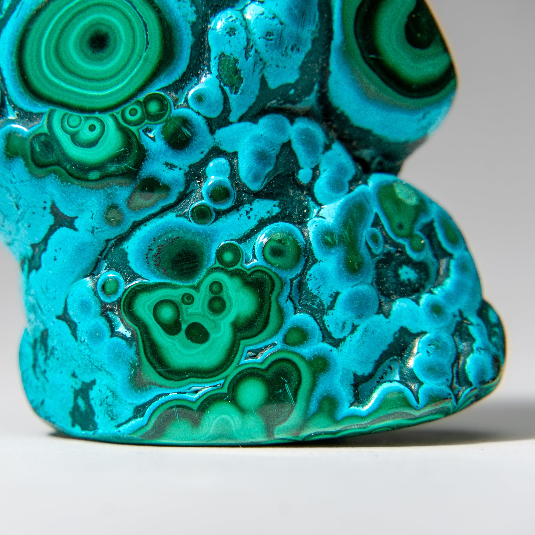 Malachite with Chrysocolla Polished Stone from Democratic Republic of the Congo