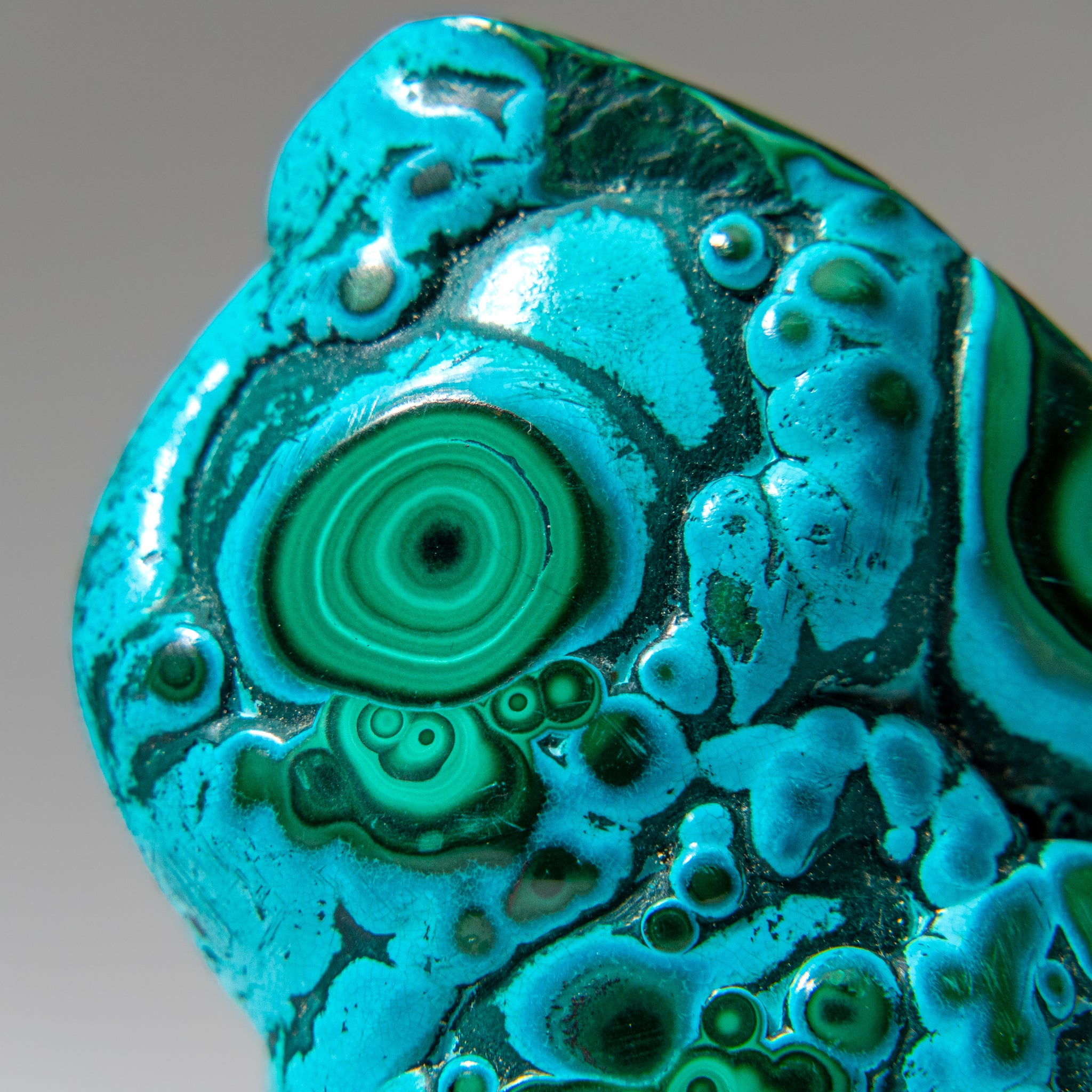 Malachite with Chrysocolla Polished Stone from Democratic Republic of the Congo