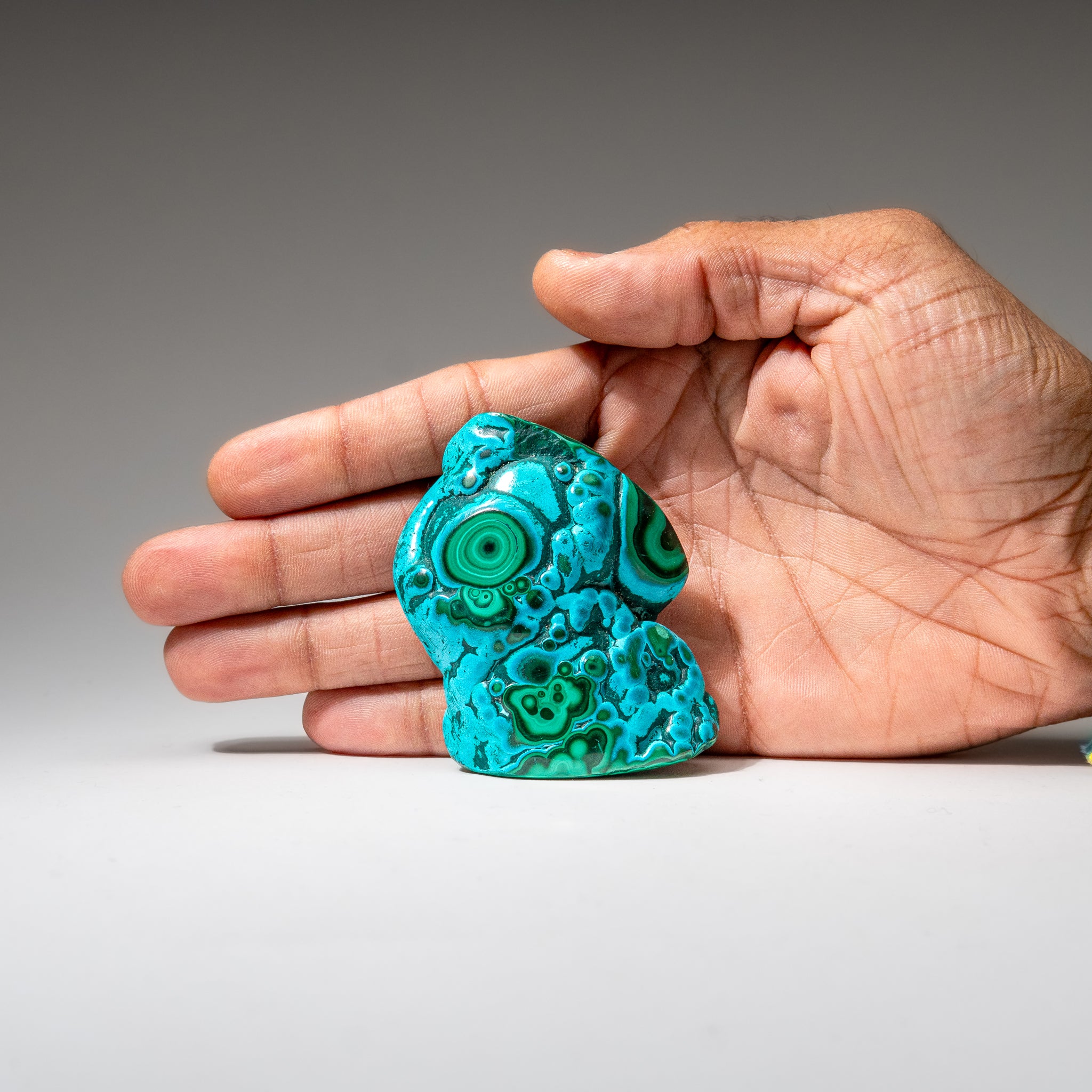 Malachite with Chrysocolla Polished Stone from Democratic Republic of the Congo