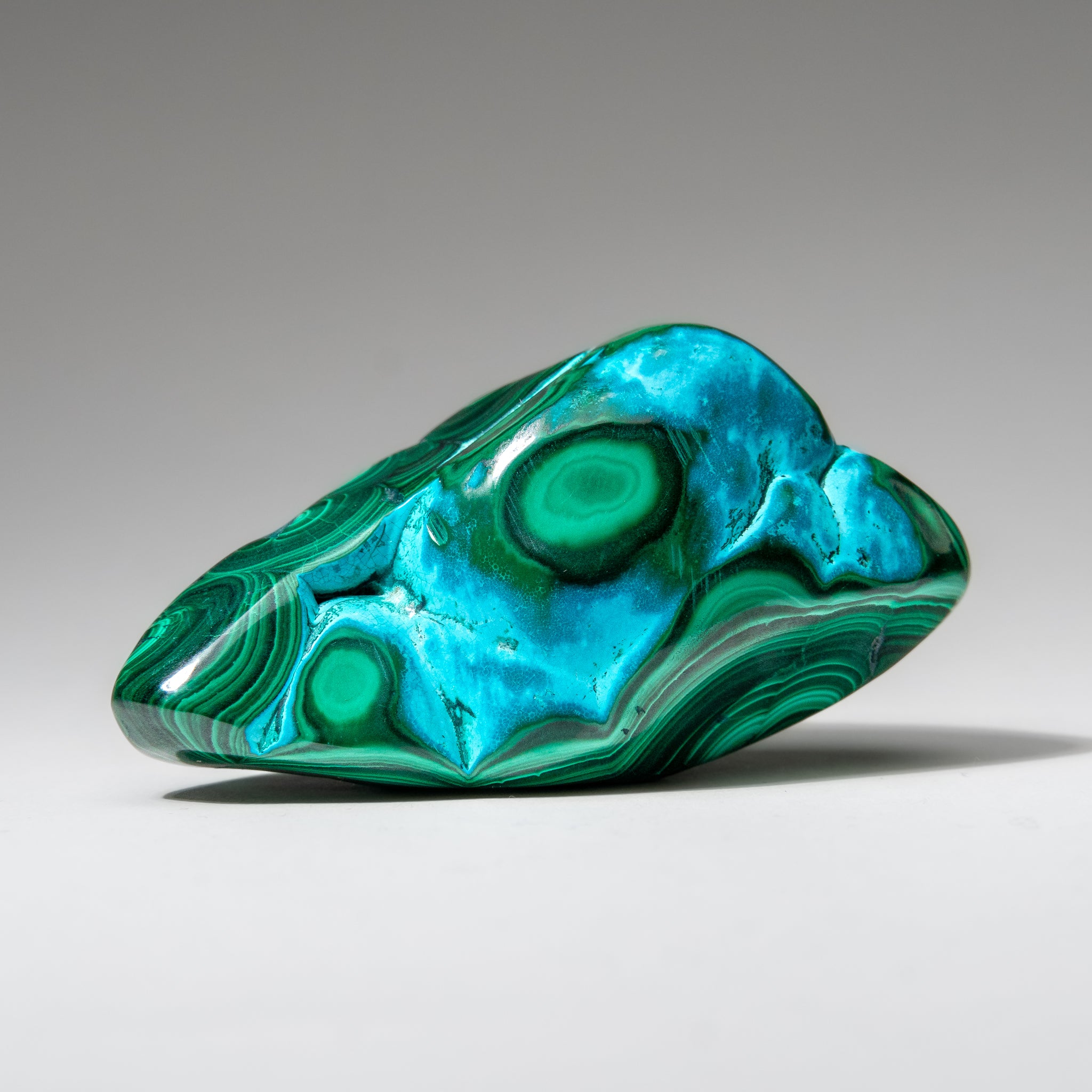 Malachite with Chrysocolla Polished Stone from Democratic Republic of the Congo