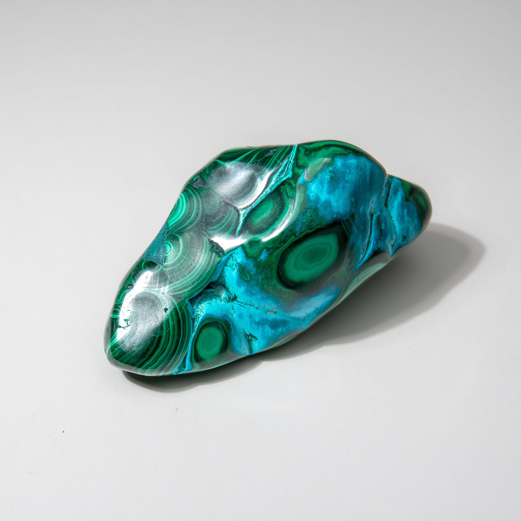 Malachite with Chrysocolla Polished Stone from Democratic Republic of the Congo