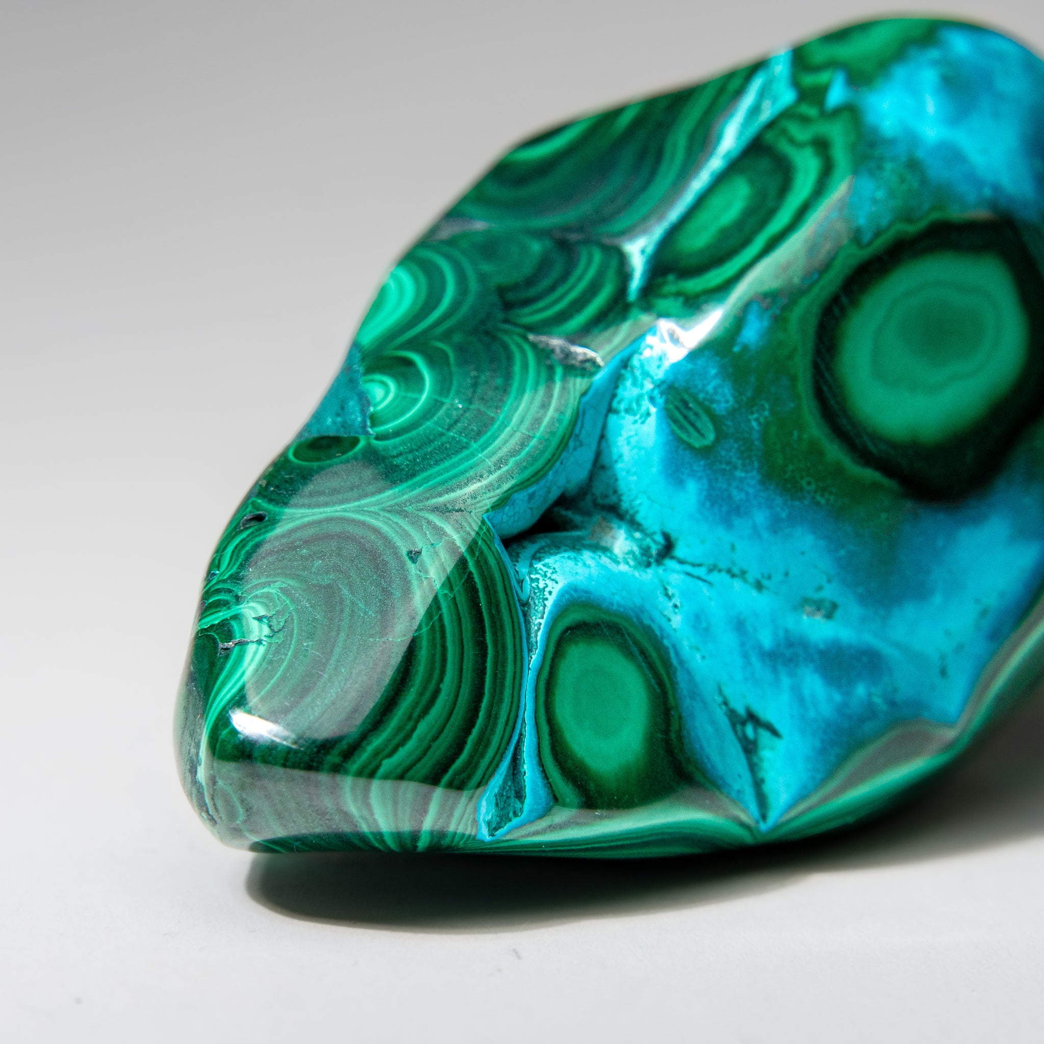 Malachite with Chrysocolla Polished Stone from Democratic Republic of the Congo