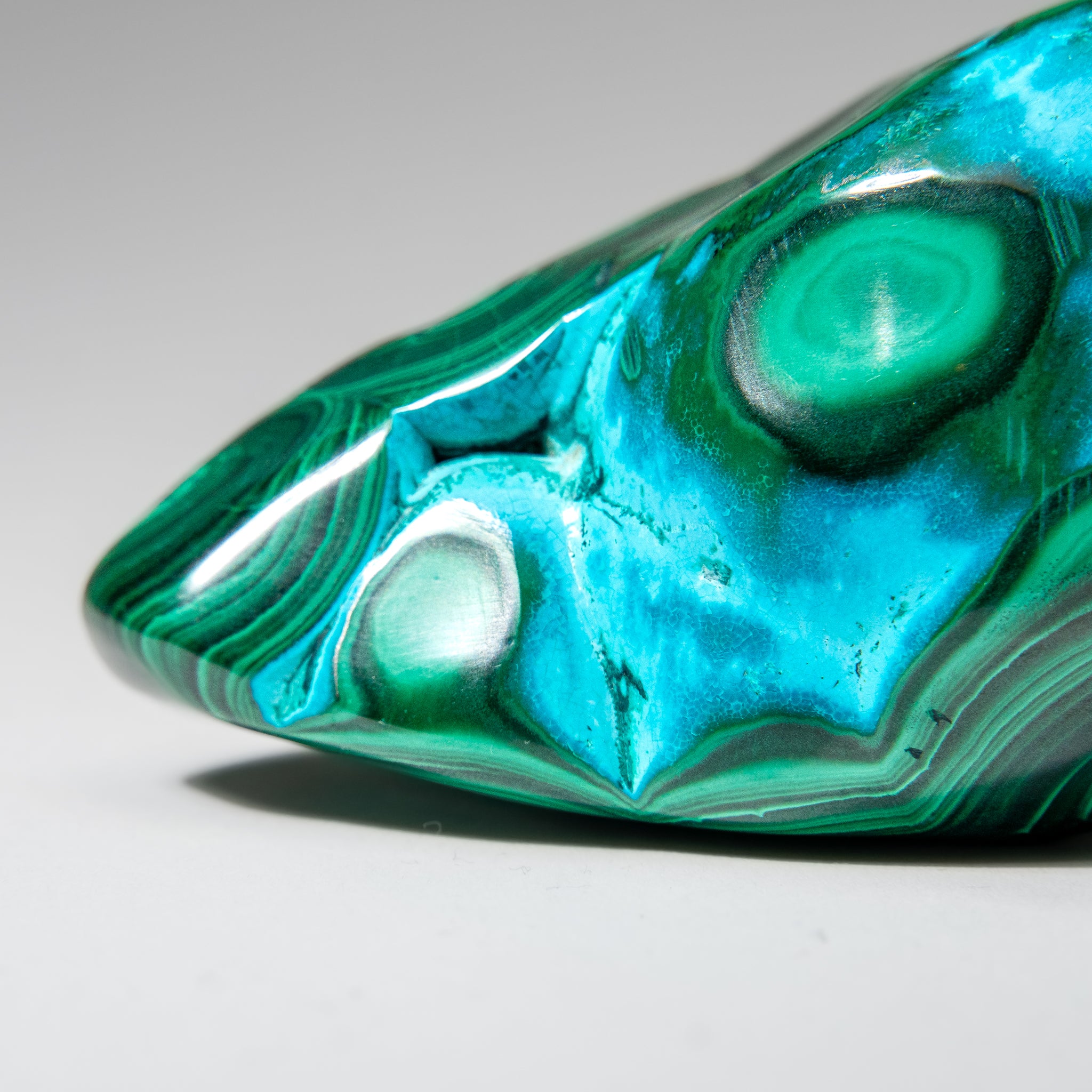Malachite with Chrysocolla Polished Stone from Democratic Republic of the Congo