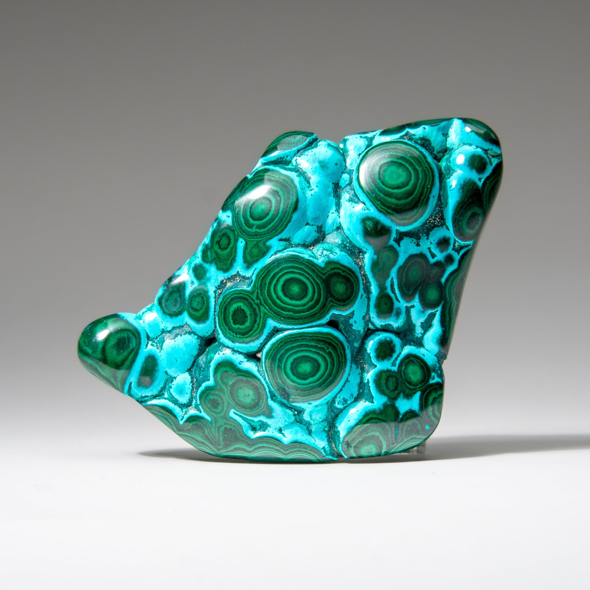 Malachite with Chrysocolla Polished Stone from Democratic Republic of the Congo
