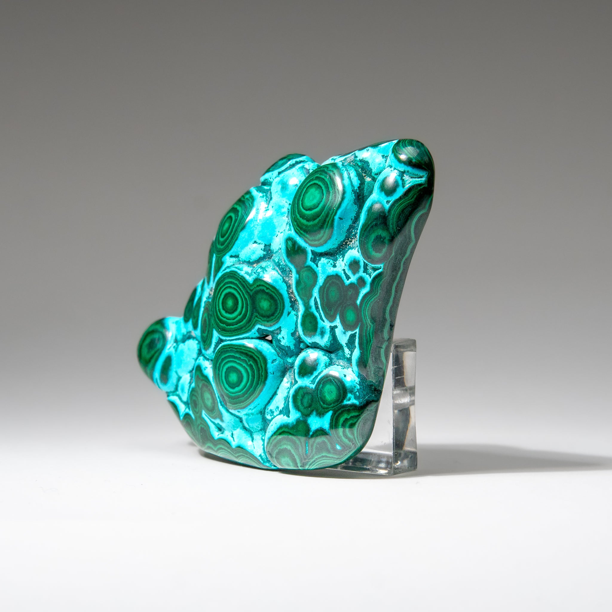 Malachite with Chrysocolla Polished Stone from Democratic Republic of the Congo