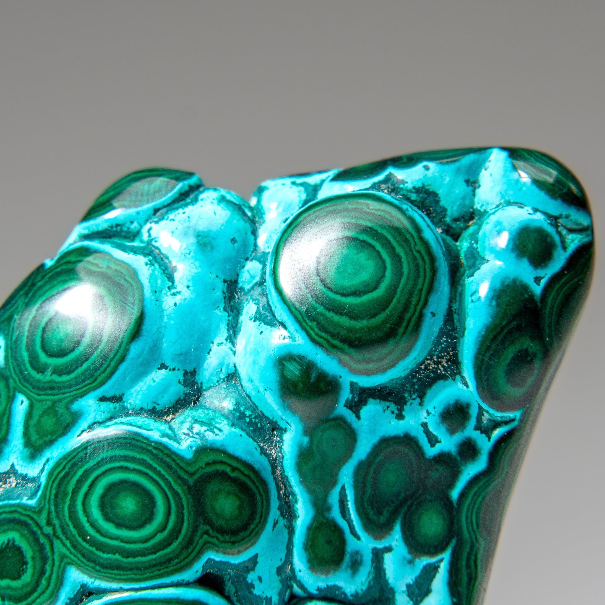 Malachite with Chrysocolla Polished Stone from Democratic Republic of the Congo