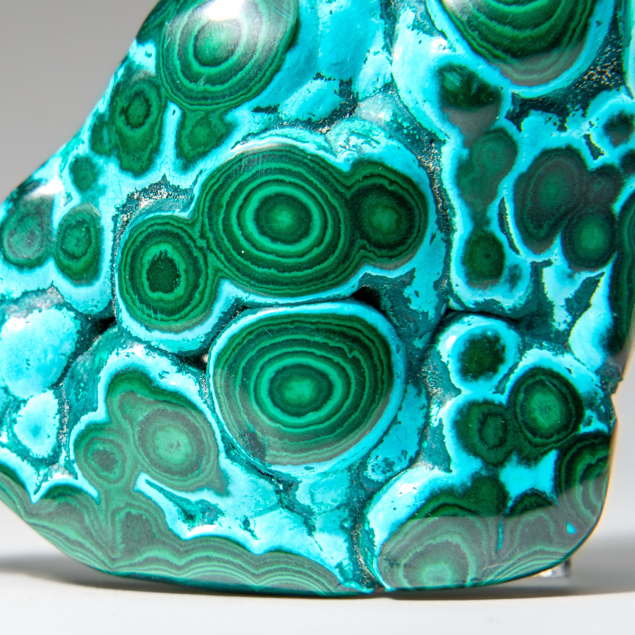 Malachite with Chrysocolla Polished Stone from Democratic Republic of the Congo
