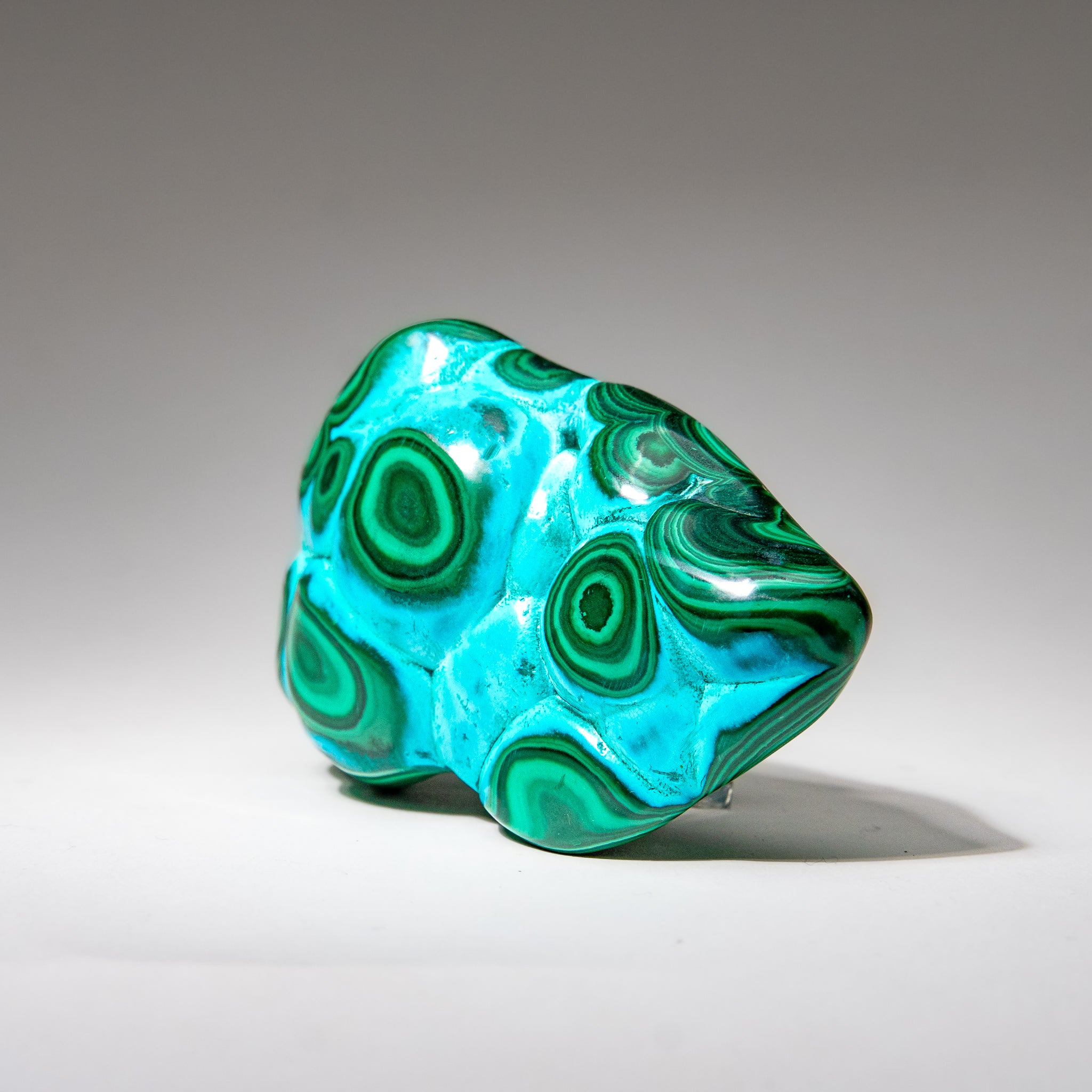 Malachite with Chrysocolla Polished Stone from Democratic Republic of the Congo