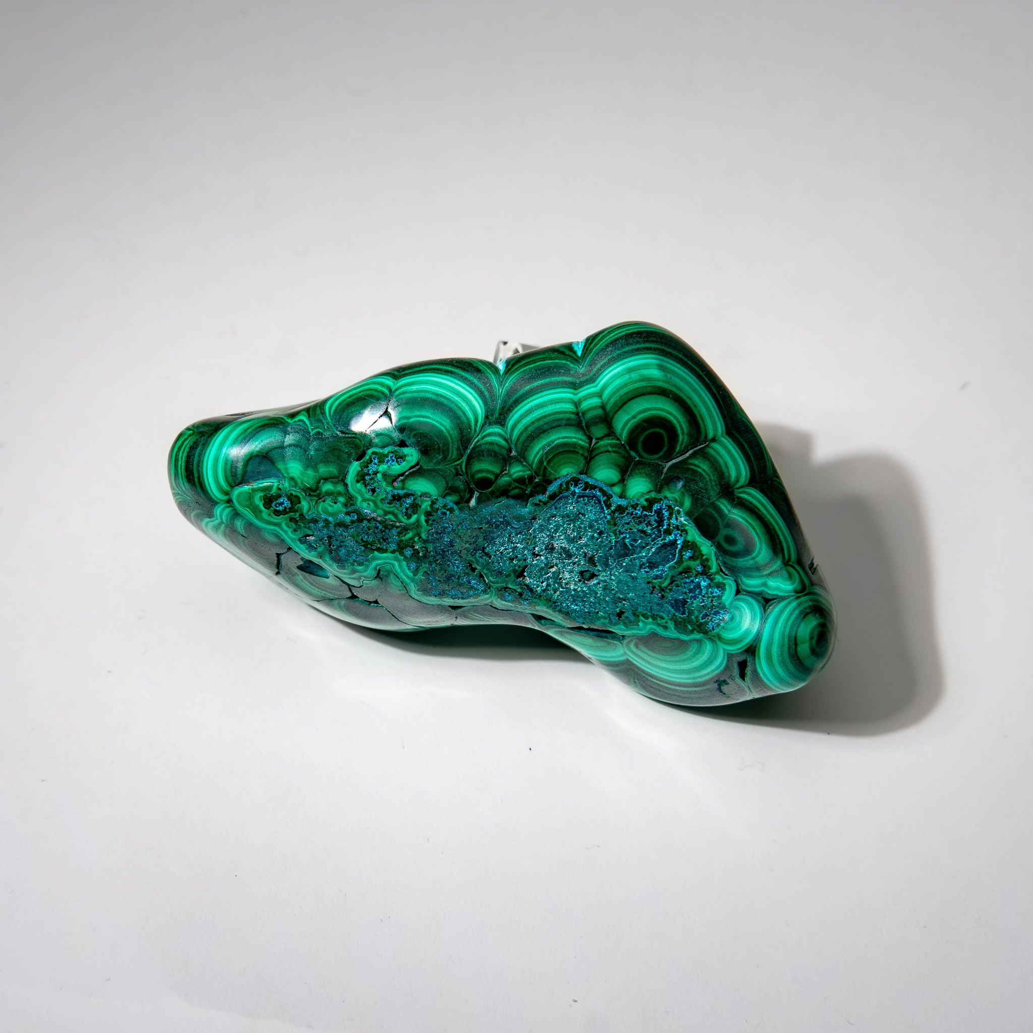 Malachite with Chrysocolla Polished Stone from Democratic Republic of the Congo