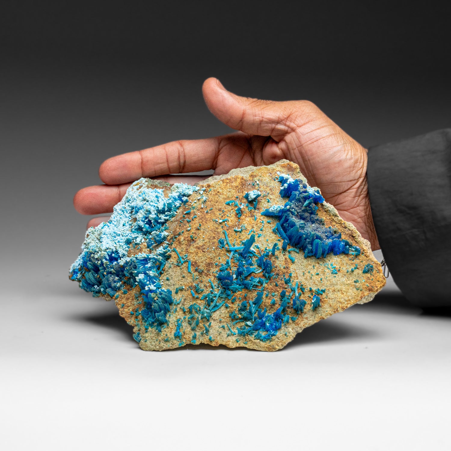 Chalcanthite Crystal on Matrix from Mining District, Santa Cruz County, Arizona, USA