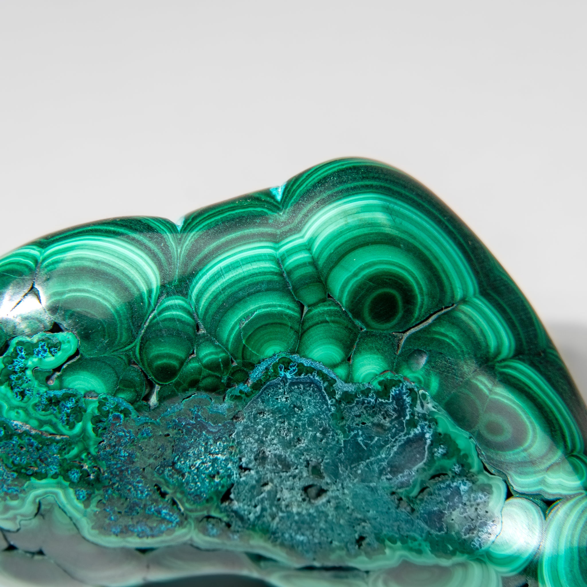 Malachite with Chrysocolla Polished Stone from Democratic Republic of the Congo
