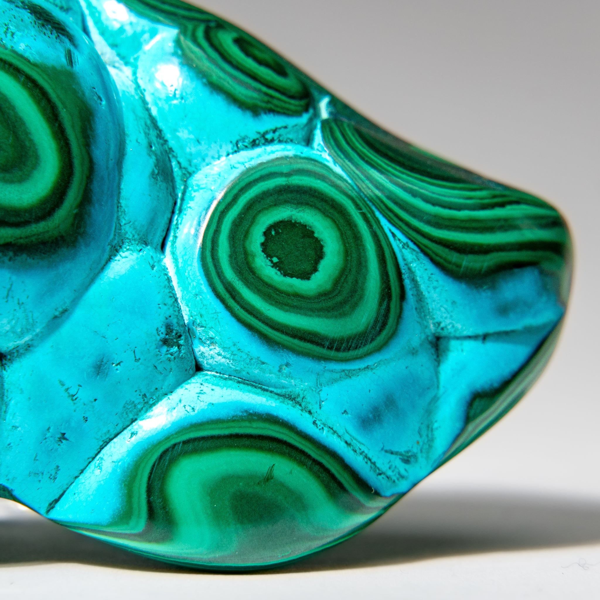 Malachite with Chrysocolla Polished Stone from Democratic Republic of the Congo