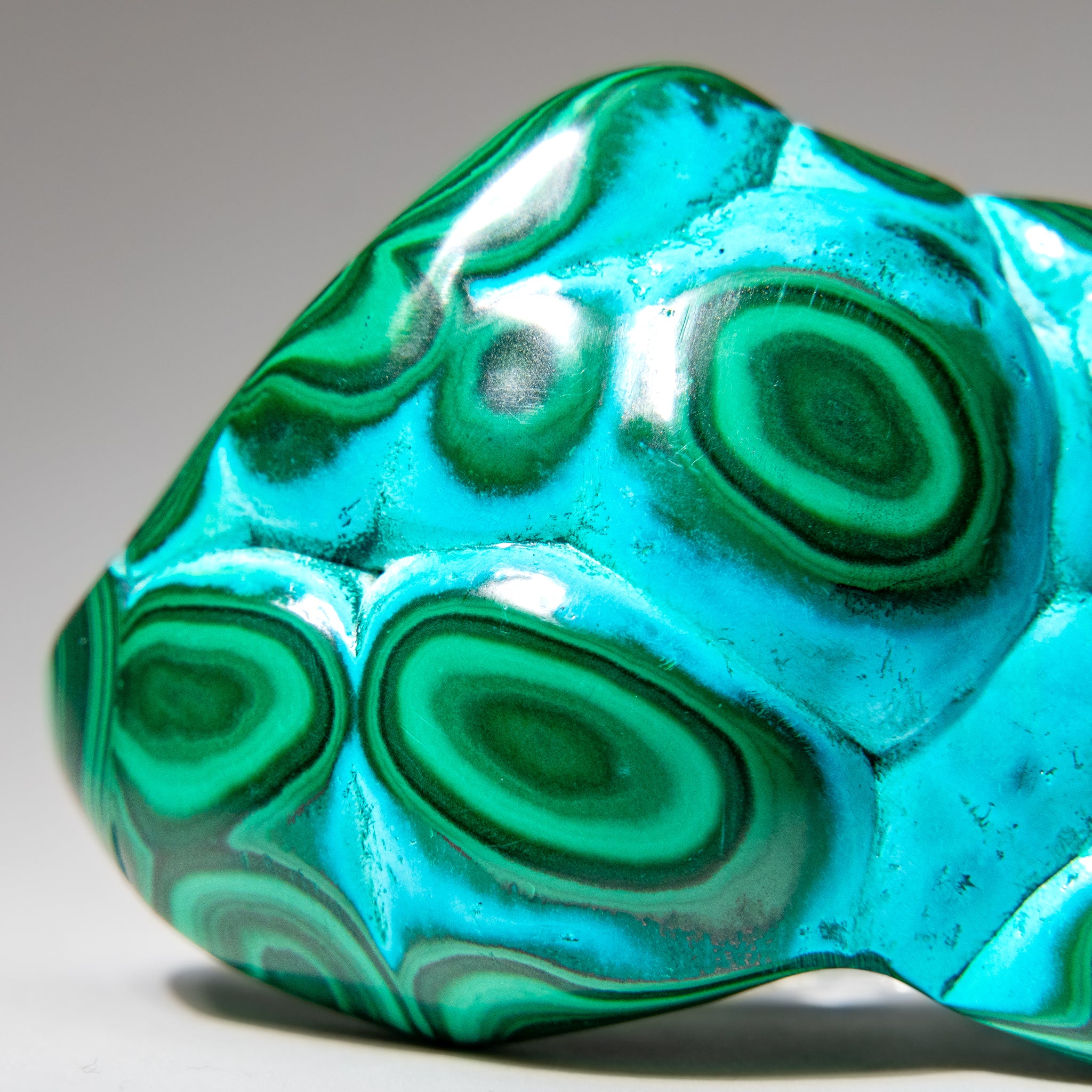Malachite with Chrysocolla Polished Stone from Democratic Republic of the Congo