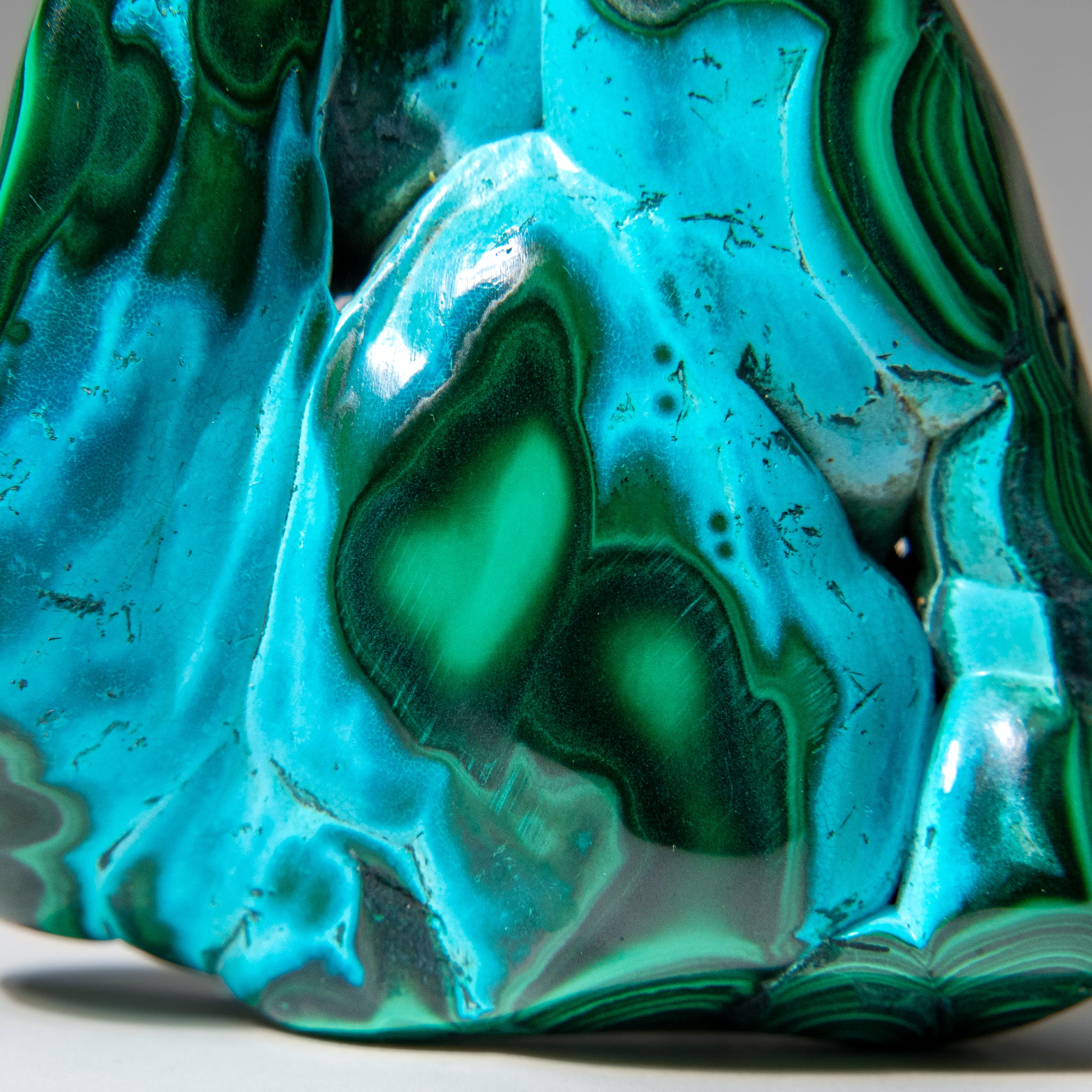 Malachite with Chrysocolla Polished Stone from Democratic Republic of the Congo