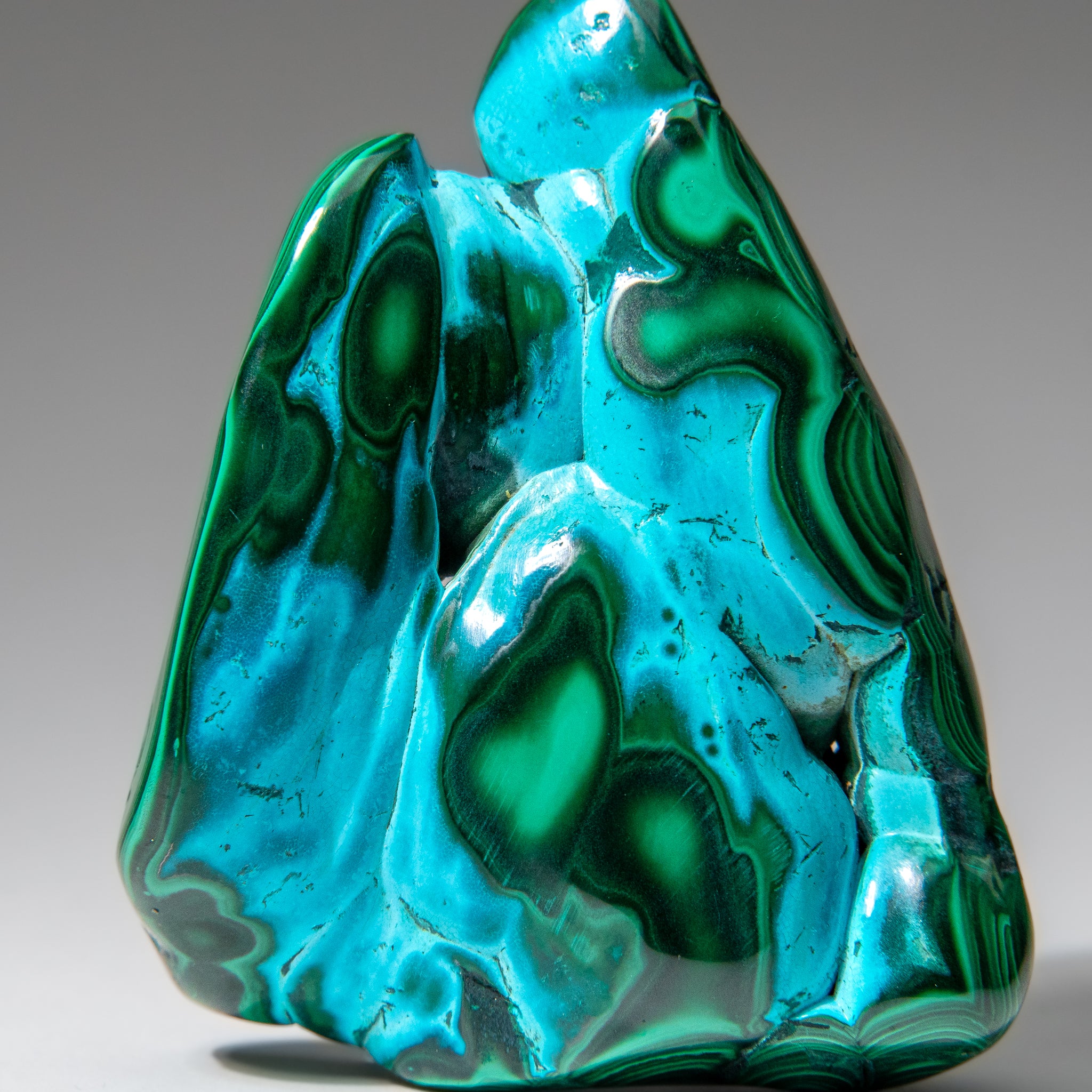 Malachite with Chrysocolla Polished Stone from Democratic Republic of the Congo
