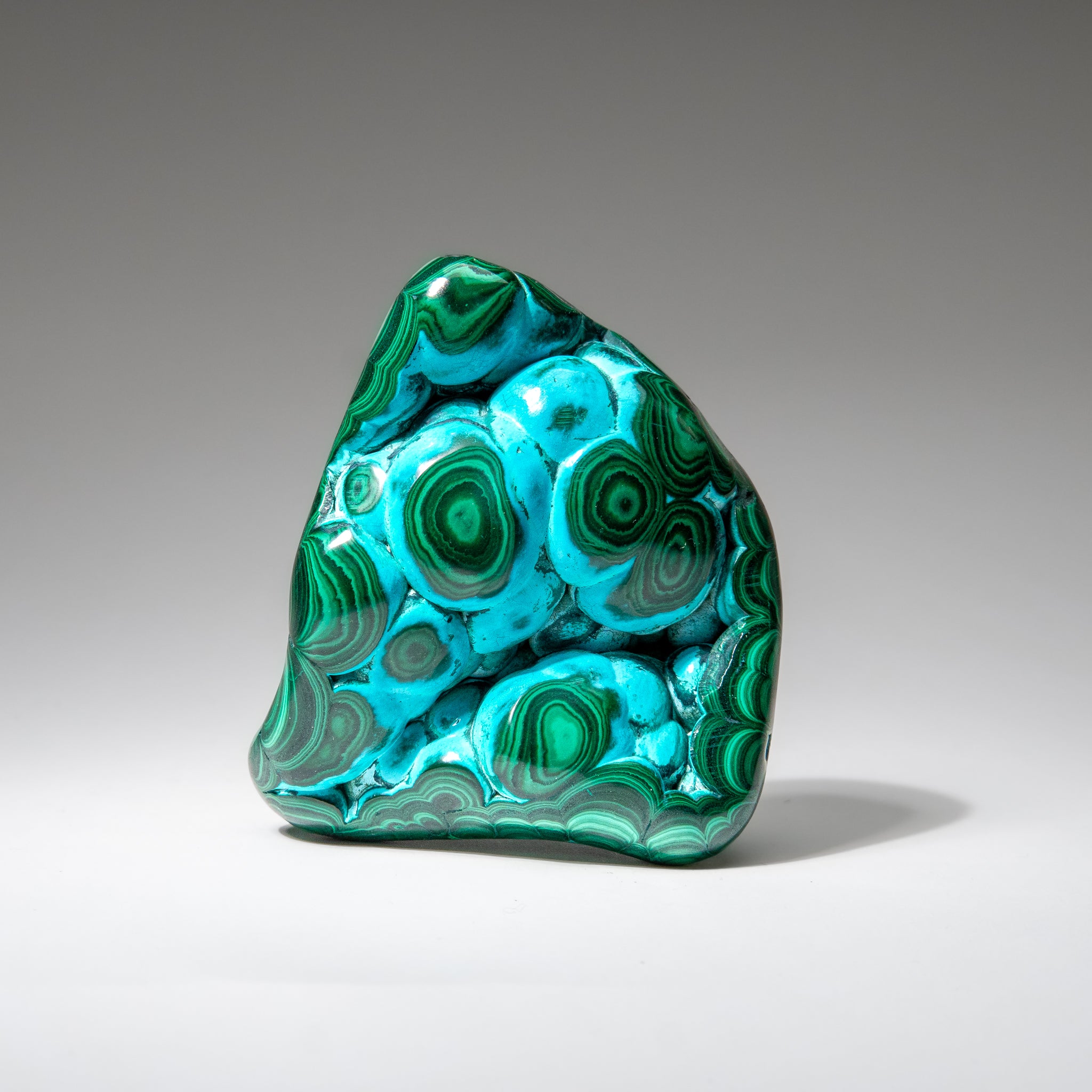 Malachite with Chrysocolla Polished Stone from Democratic Republic of the Congo (1.4 lbs)