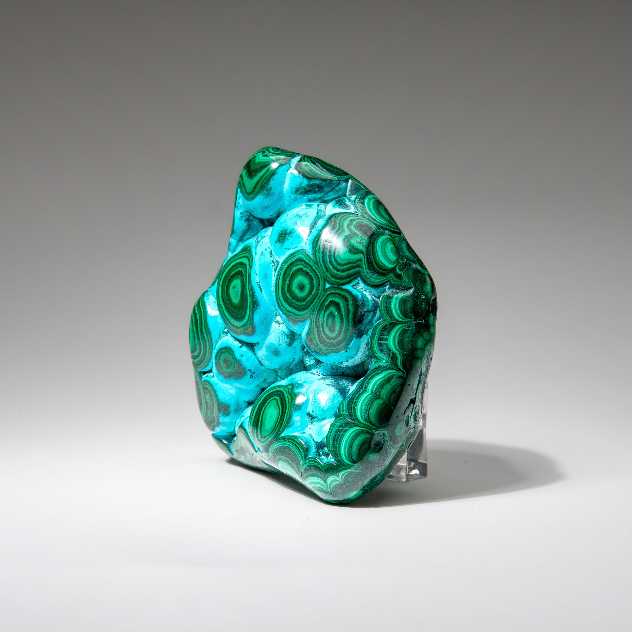 Malachite with Chrysocolla Polished Stone from Democratic Republic of the Congo (1.4 lbs)
