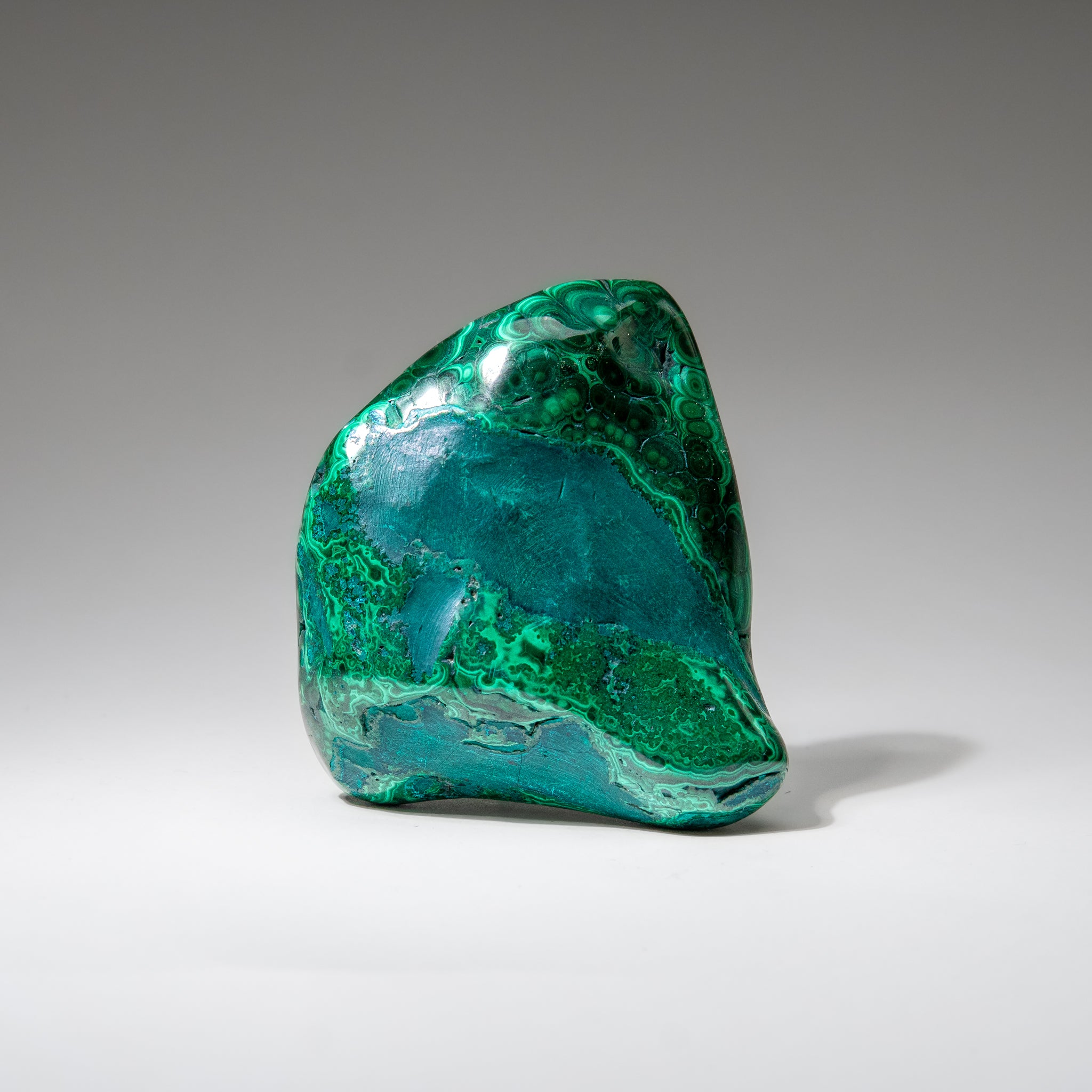 Malachite with Chrysocolla Polished Stone from Democratic Republic of the Congo (1.4 lbs)