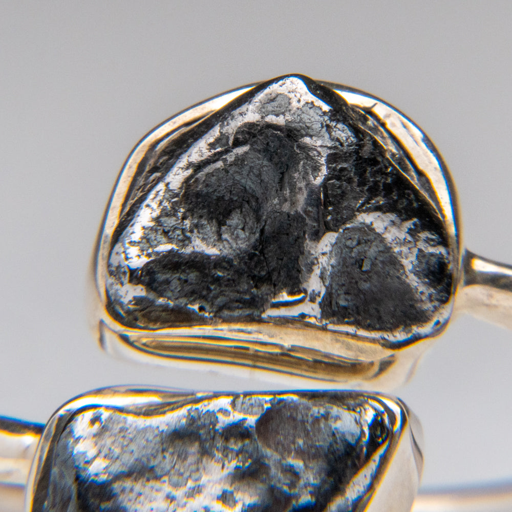 Genuine Campo Del Cielo Meteorite Sterling Silver Ring (Size 7)