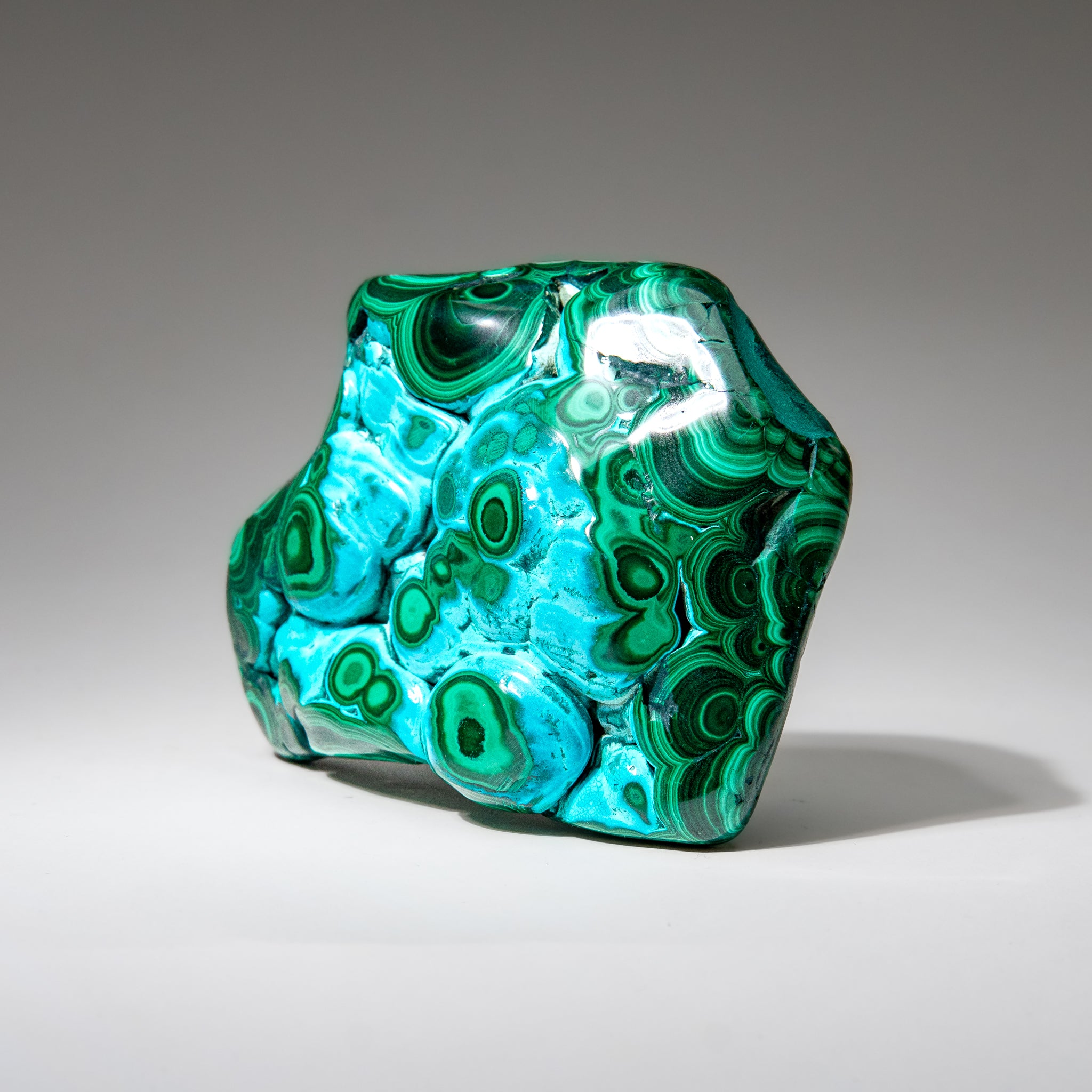 Malachite with Chrysocolla Polished Stone from Democratic Republic of the Congo (1.5 lbs)