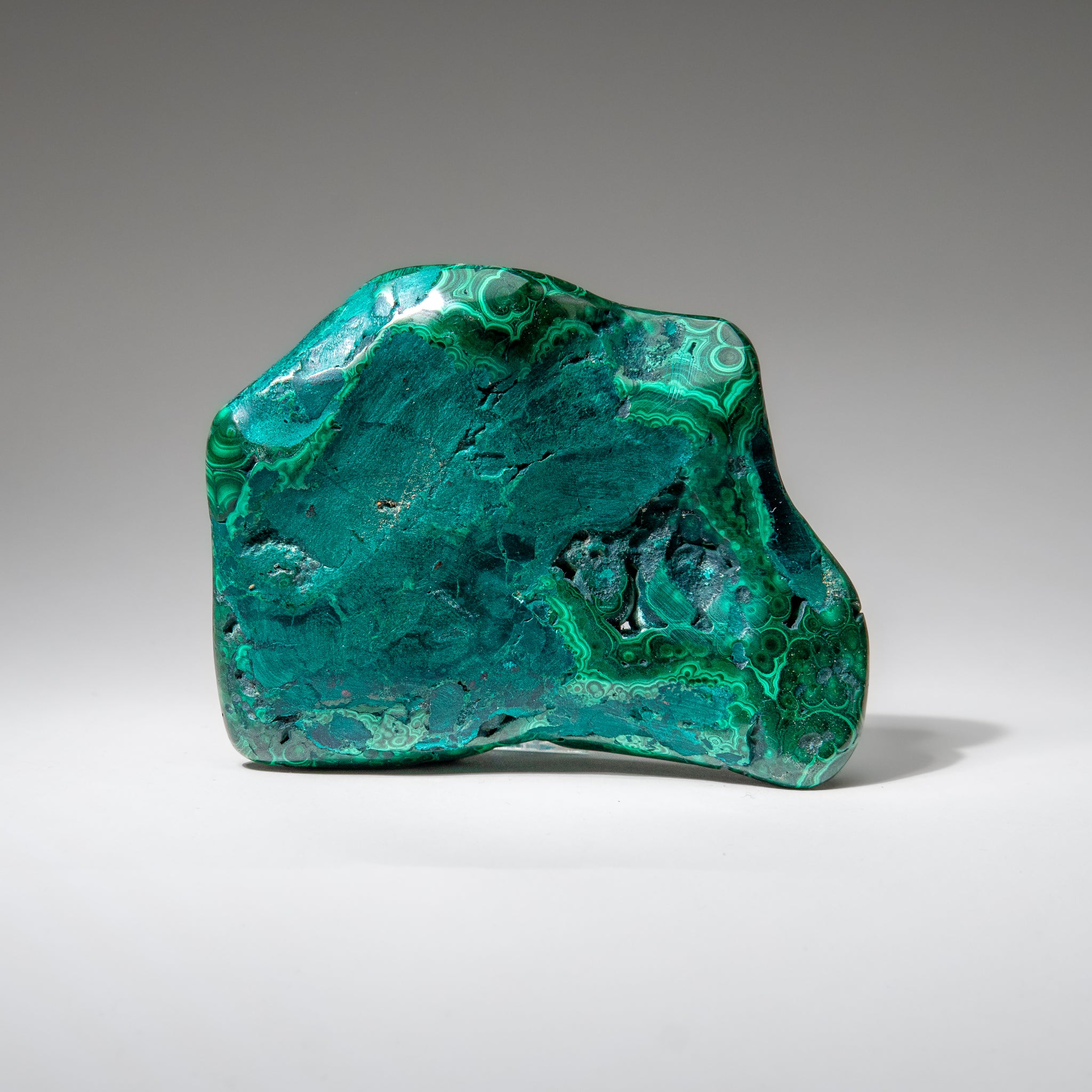 Malachite with Chrysocolla Polished Stone from Democratic Republic of the Congo (1.5 lbs)