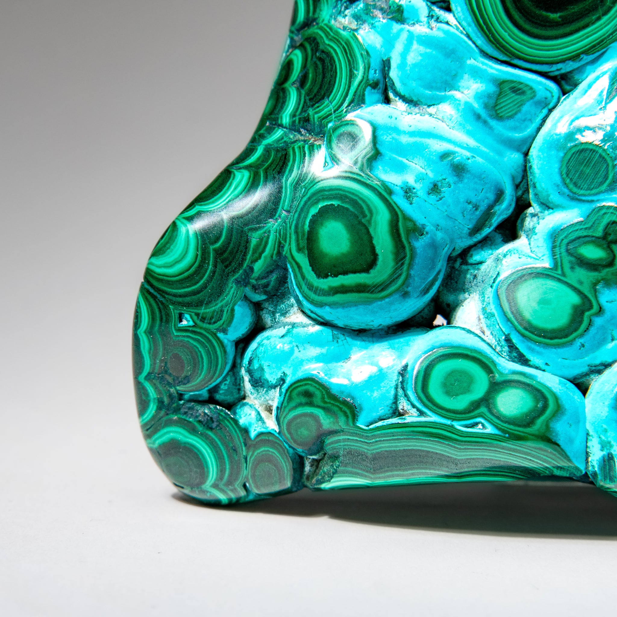 Malachite with Chrysocolla Polished Stone from Democratic Republic of the Congo (1.5 lbs)