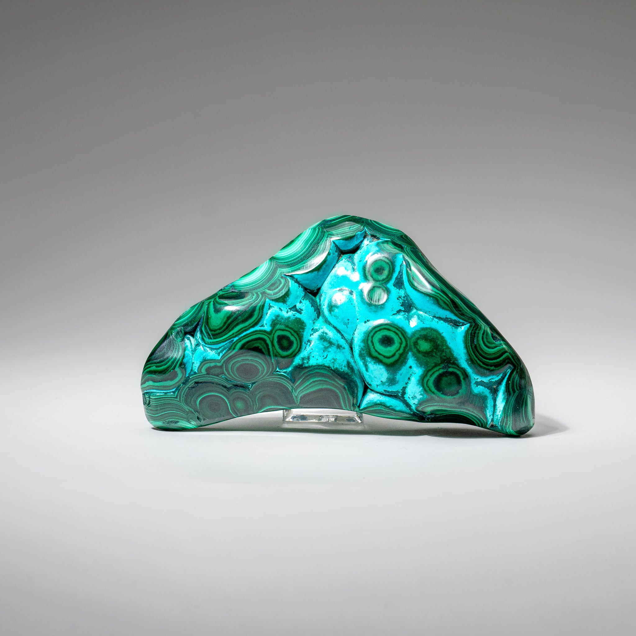 Malachite with Chrysocolla Polished Stone from Democratic Republic of the Congo (1.3 lbs)