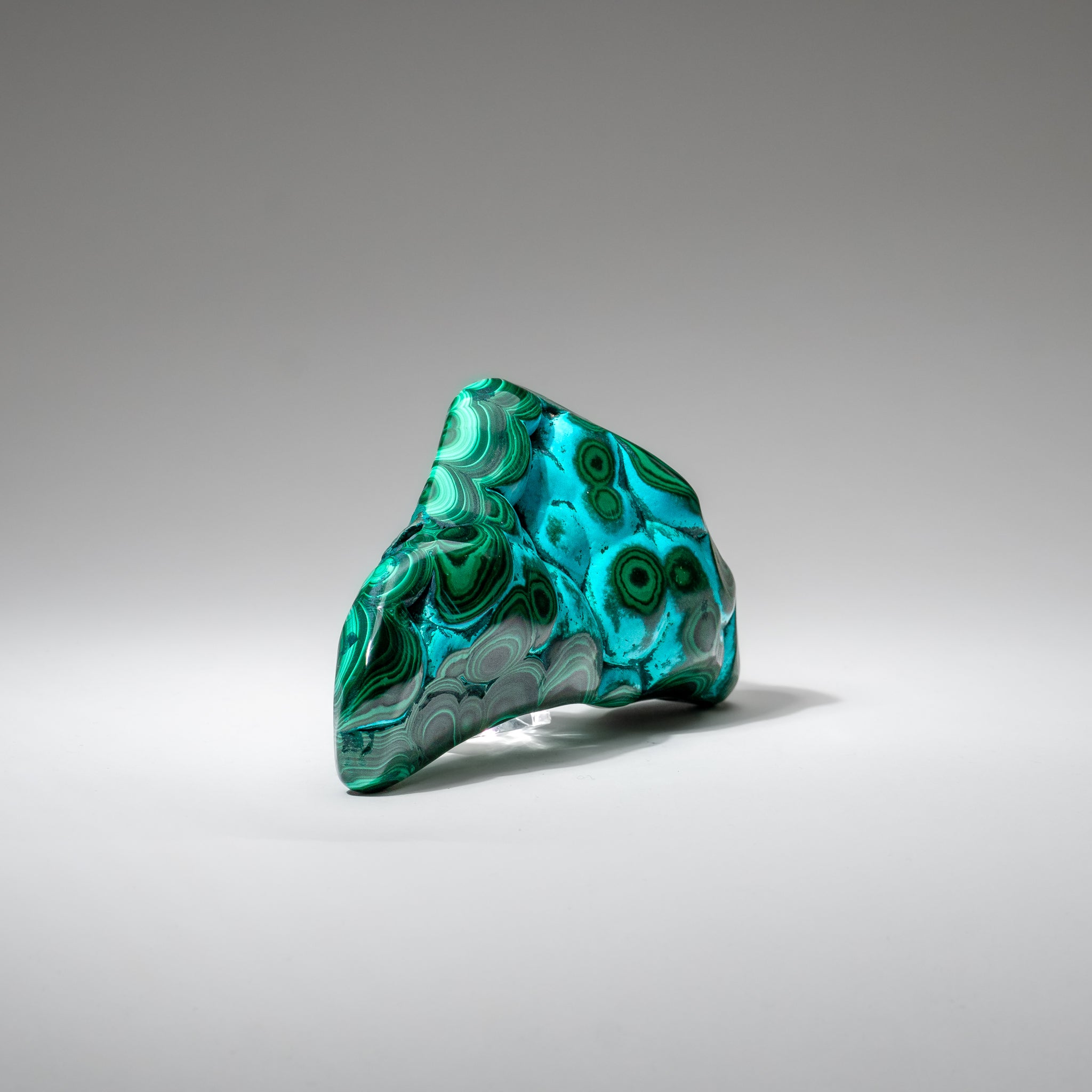 Malachite with Chrysocolla Polished Stone from Democratic Republic of the Congo (1.3 lbs)