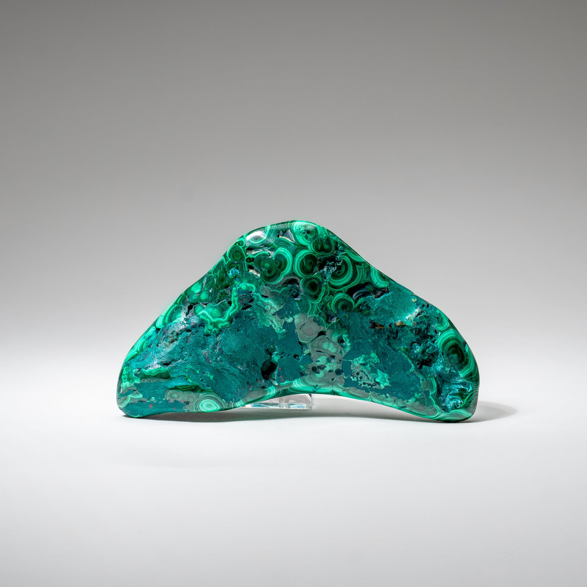 Malachite with Chrysocolla Polished Stone from Democratic Republic of the Congo (1.3 lbs)