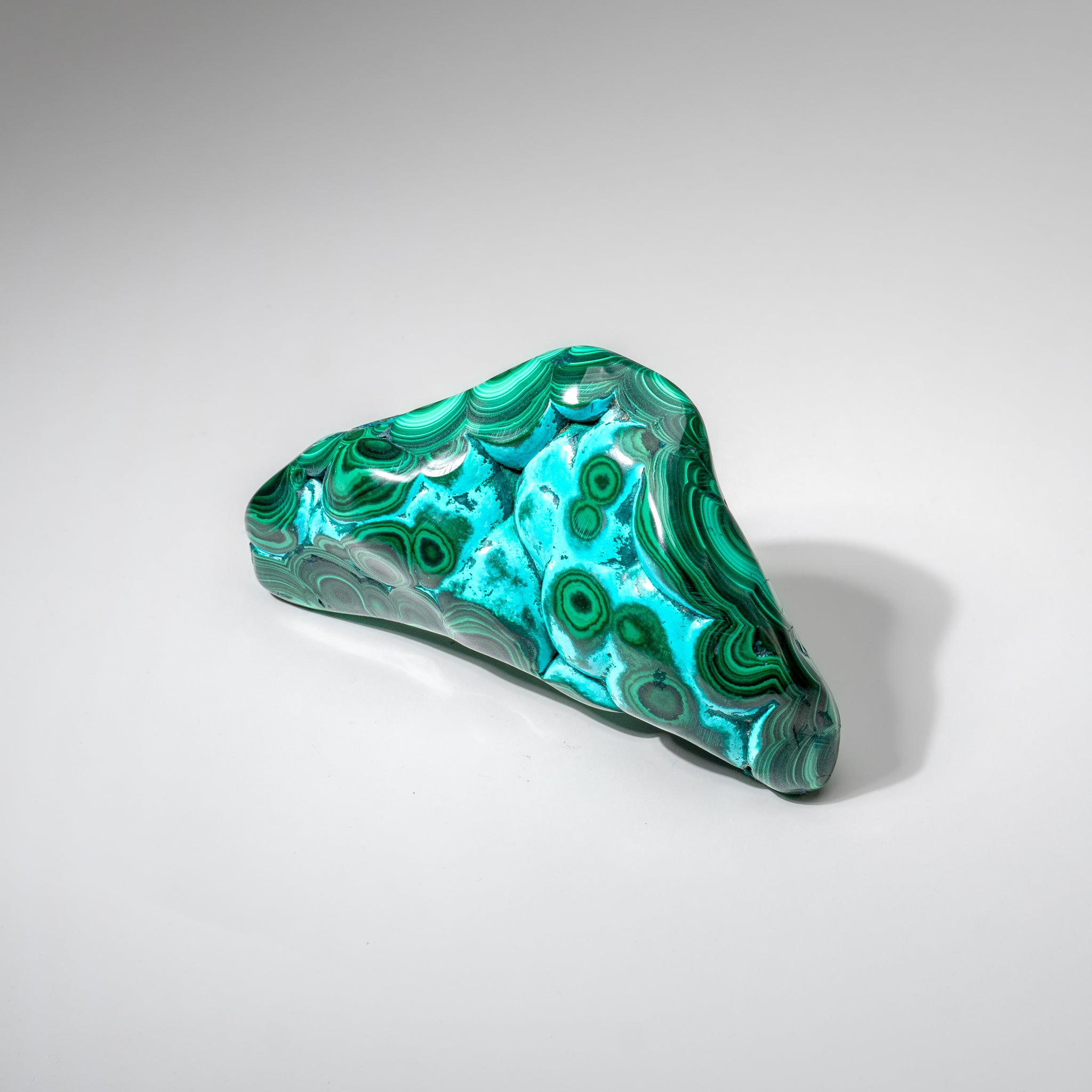 Malachite with Chrysocolla Polished Stone from Democratic Republic of the Congo (1.3 lbs)