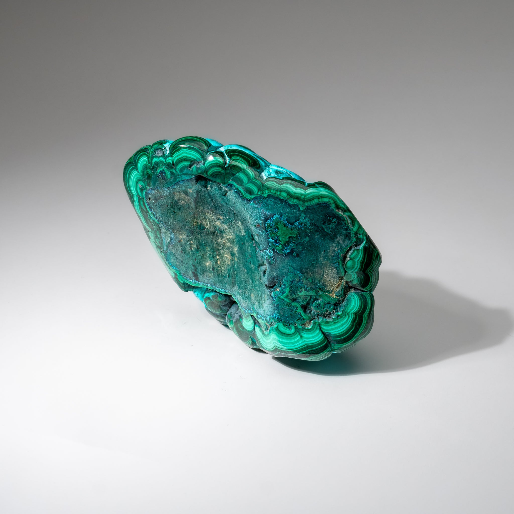 Malachite with Chrysocolla Polished Stone from Democratic Republic of the Congo (2.6 lbs)