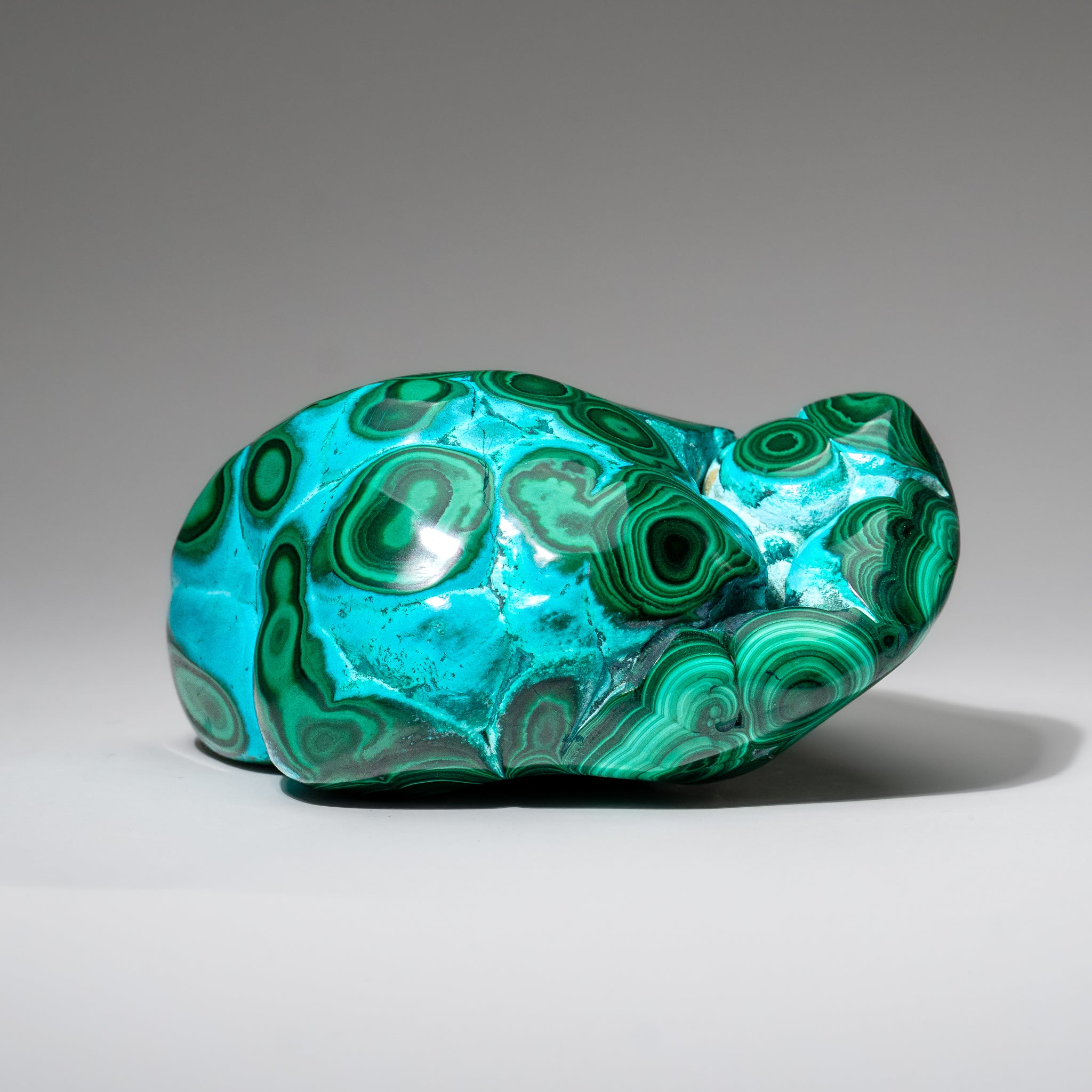 Malachite with Chrysocolla Polished Stone from Democratic Republic of the Congo (3.3 lbs)